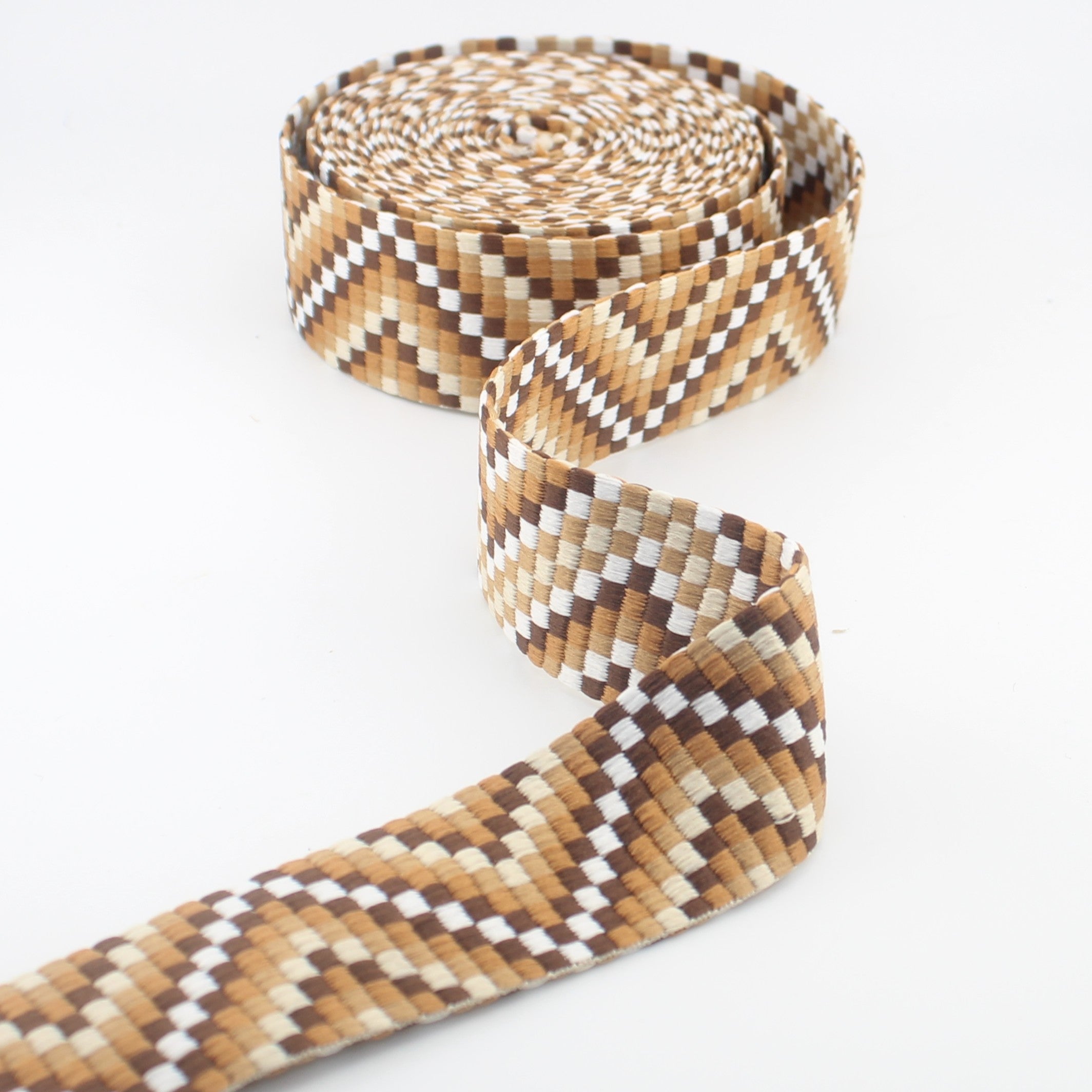 Ethnic Mosaic Webbing 40 mm | Decorative Strap Webbing for Bags & Upholstery (RUB3583)
