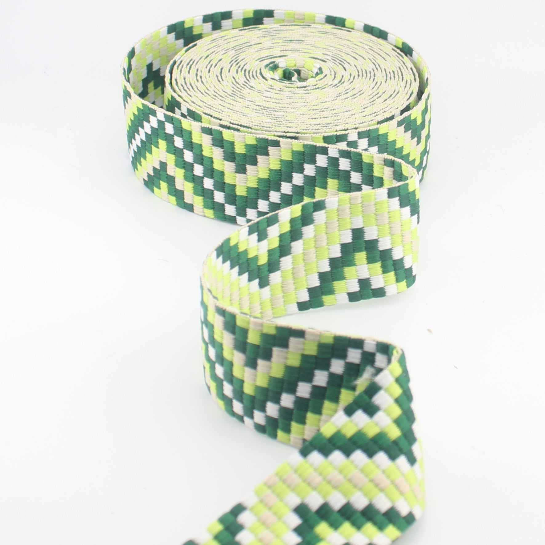 Ethnic Mosaic Webbing 40 mm | Decorative Strap Webbing for Bags & Upholstery (RUB3583)