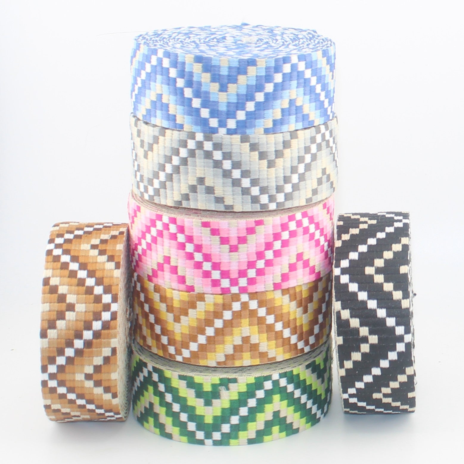Ethnic Mosaic Webbing 40 mm | Decorative Strap Webbing for Bags & Upholstery (RUB3583)