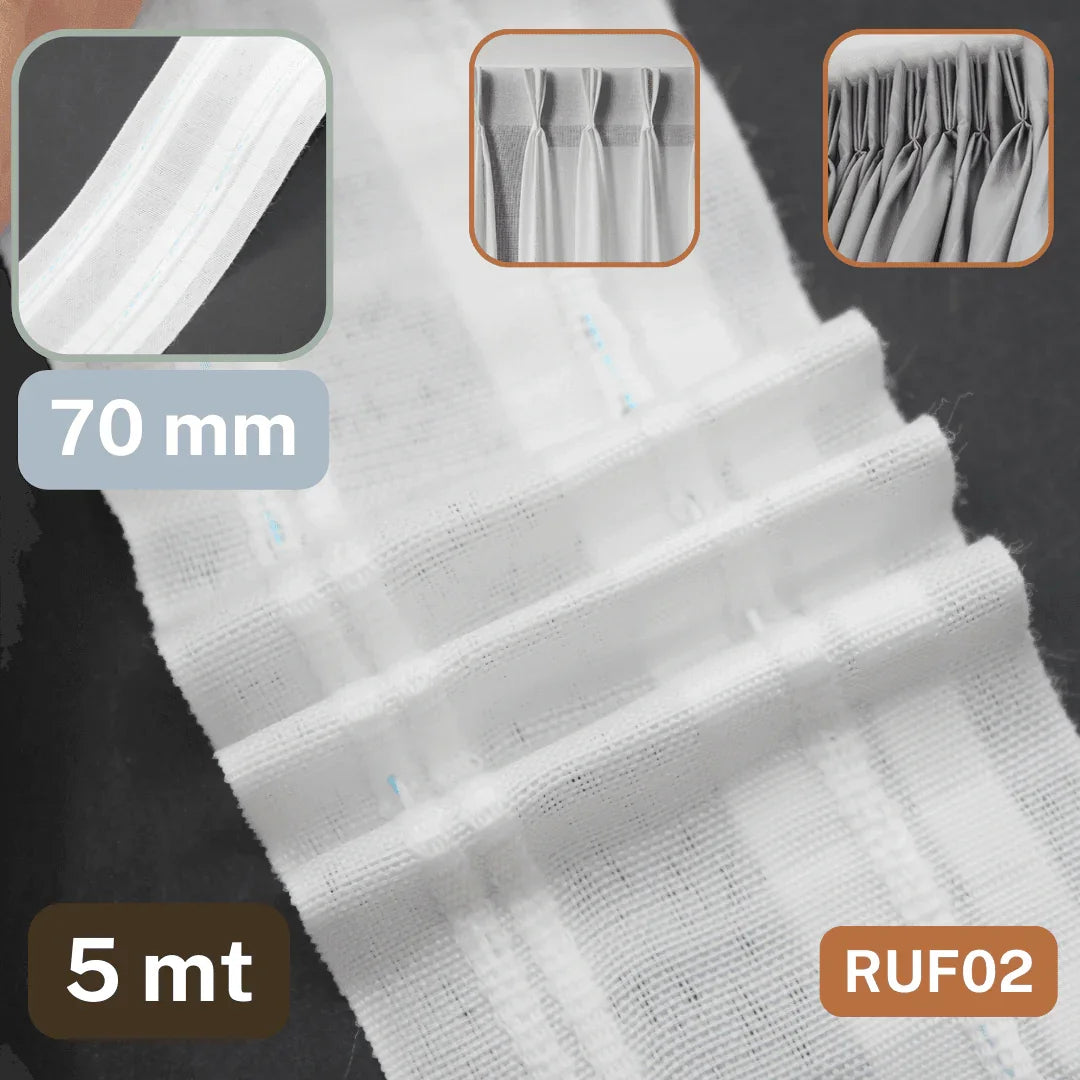 Curtain Tape 5 meters - ACCESSOIRES LEDUC BV