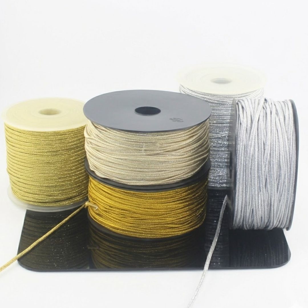 Metallischer Lurex-Soutachebesatz, 10 m