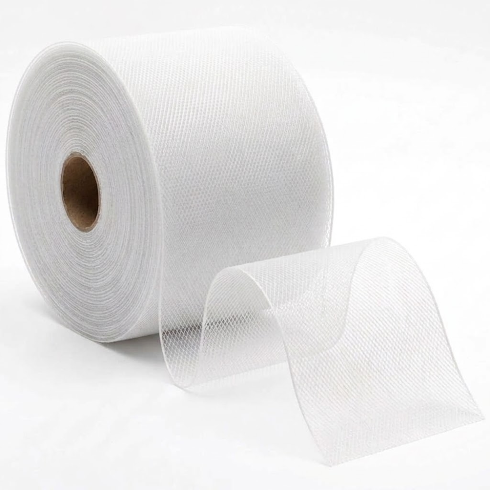 10 meter Horsehair Braid Tape for Dressmaking, Black White or Offwhite; Hem Support and Structured Garments 20 - 100 mm