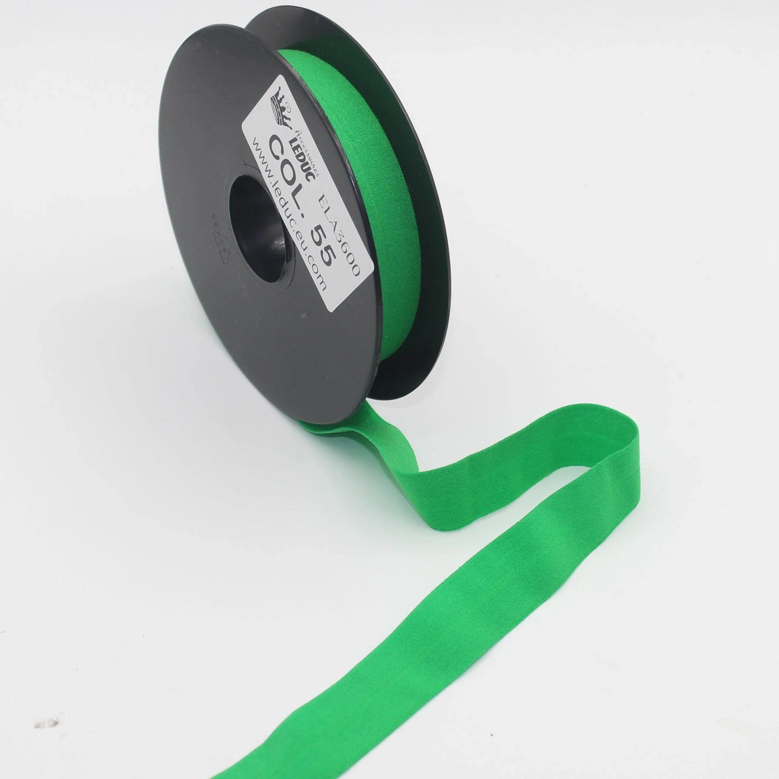 10mt Soft Elastic Bias Binding in Polyester 18mm prefolded #ELA3600 - ACCESSOIRES LEDUC BV