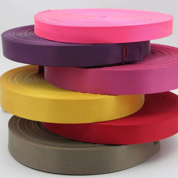 30mm or 40mm Shiny Herringbone Webbing #RUB1910 - ACCESSOIRES LEDUC BV
