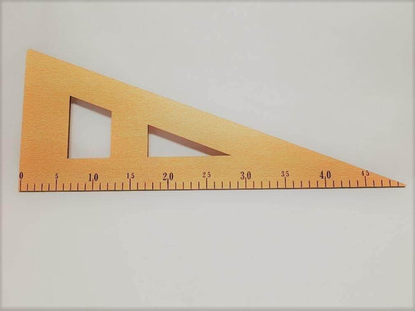 Triangle wooden ruler with cm marking - ACCESSOIRES LEDUC BV