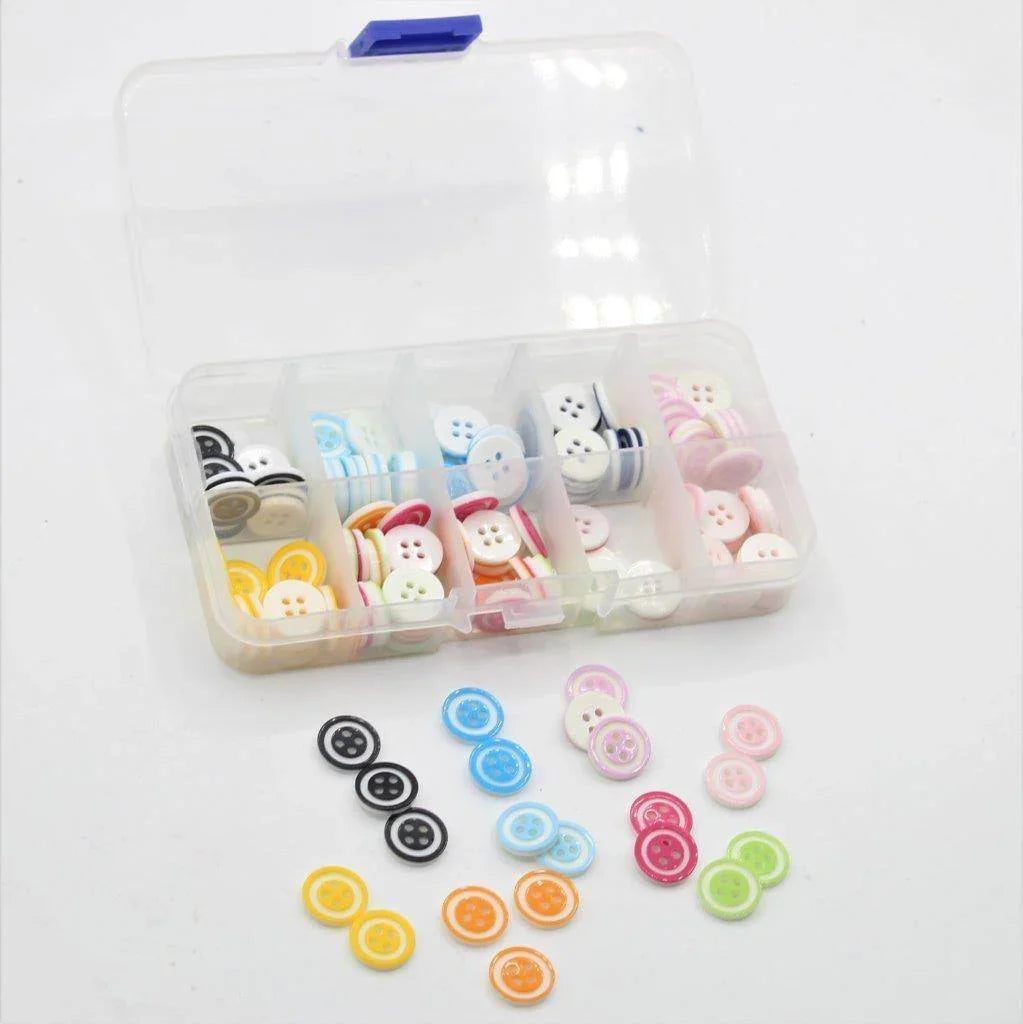 Children's Buttons Box 150 pieces - Mixed Colours Size 13mm #HAB0990 - ACCESSOIRES LEDUC BV
