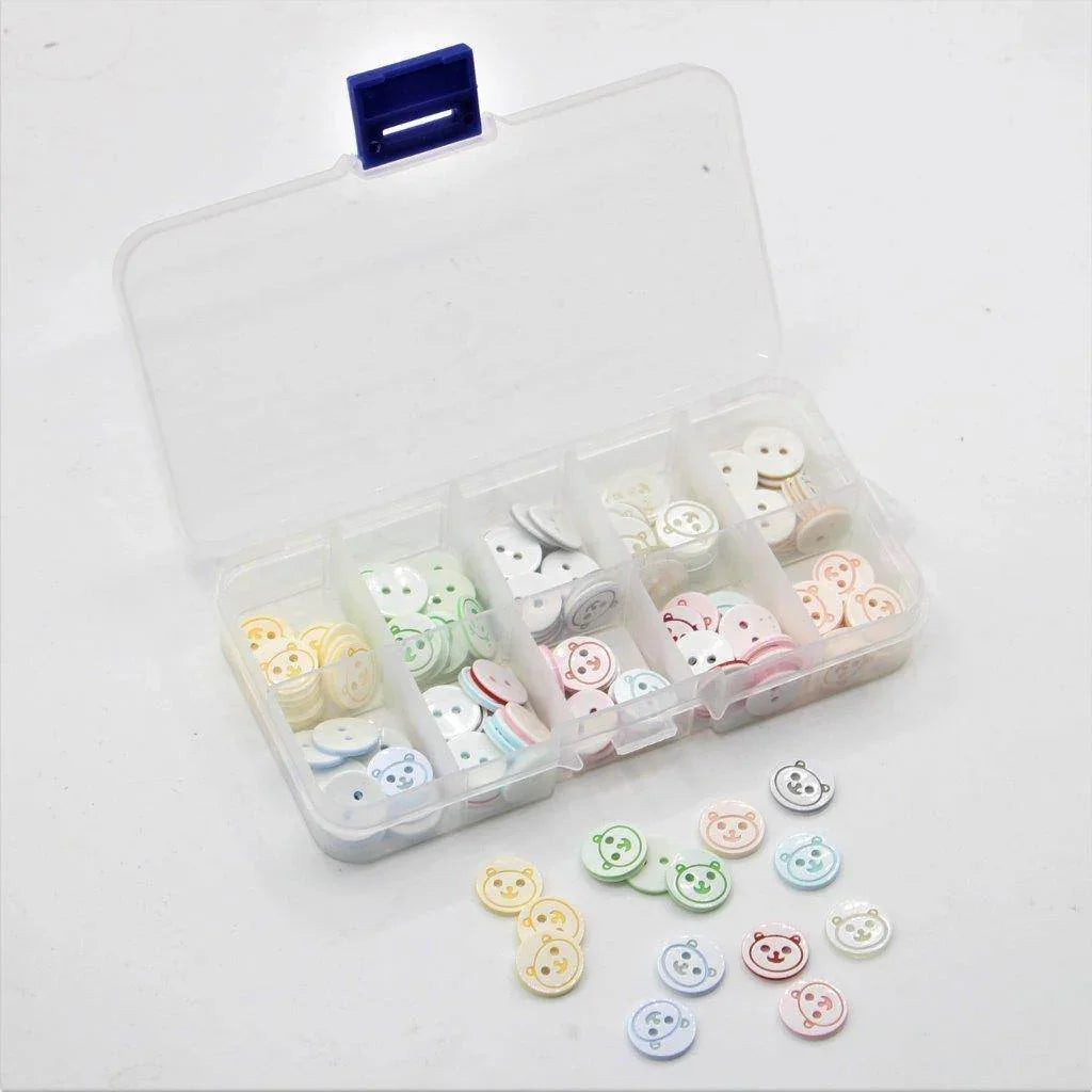 Children's Buttons Box 150 pieces - Mixed Colours Size 13mm #HAB0990 - ACCESSOIRES LEDUC BV