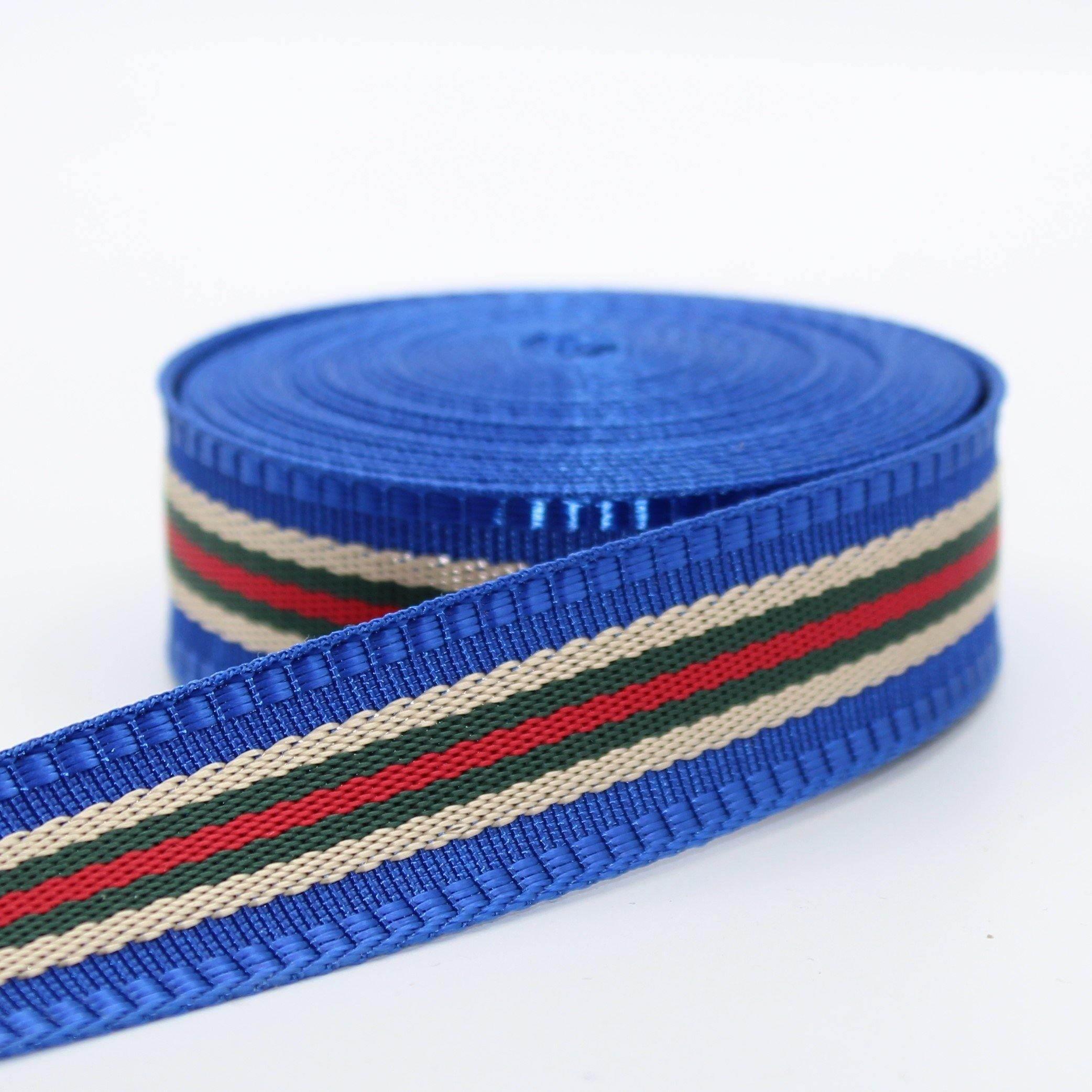 5 meters Fancy Striped Webbing 30mm #RUB1913 - ACCESSOIRES LEDUC BV