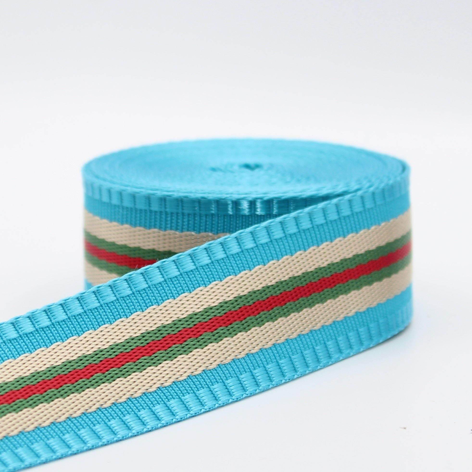 5 meters Fancy Striped Webbing 30mm #RUB1913 - ACCESSOIRES LEDUC BV