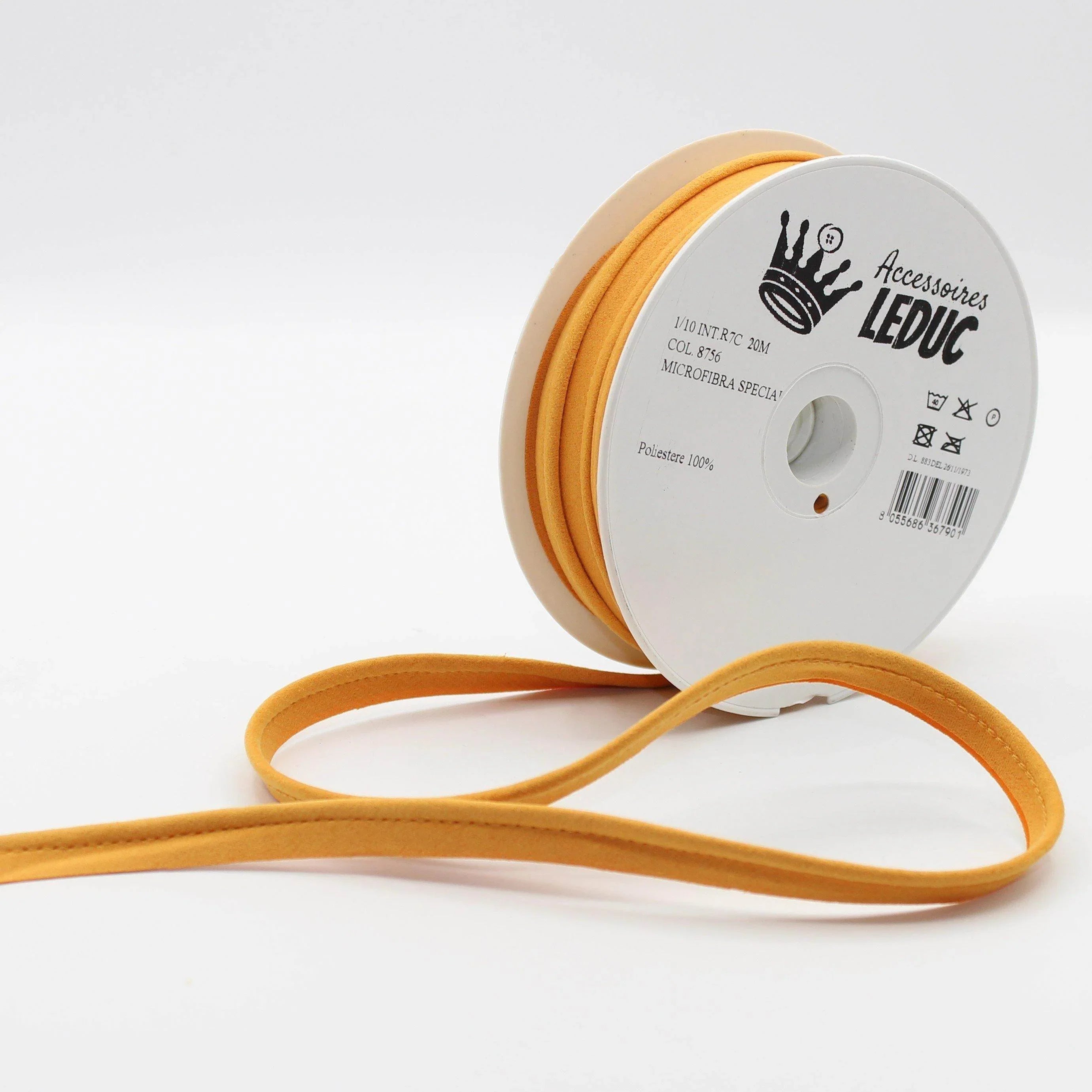 20 meters Suede Piping 10mm (8mm+2mm) - ACCESSOIRES LEDUC BV