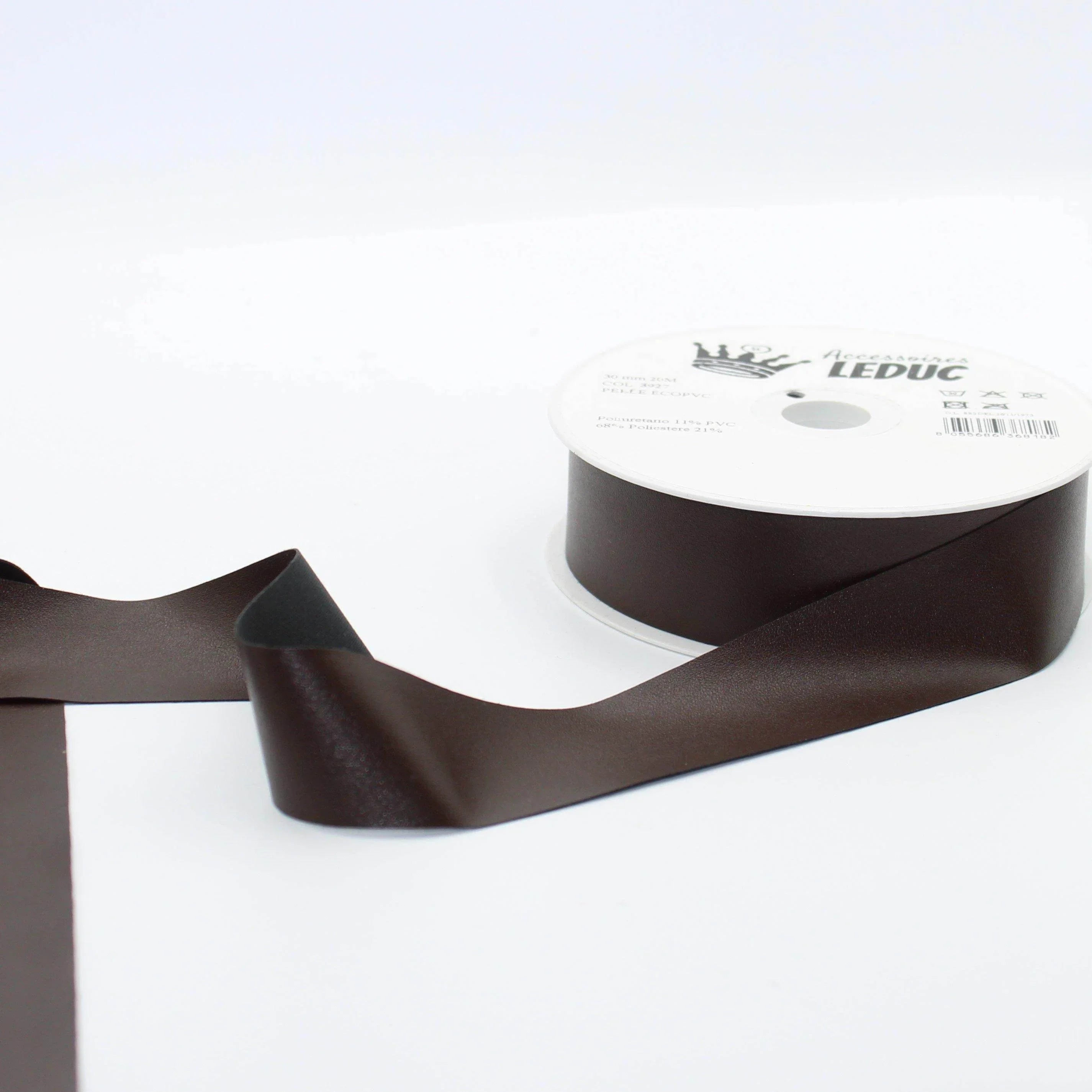 20 meters Simili-Leather Flat Cut Bias Binding 30mm #SBI504 - ACCESSOIRES LEDUC BV