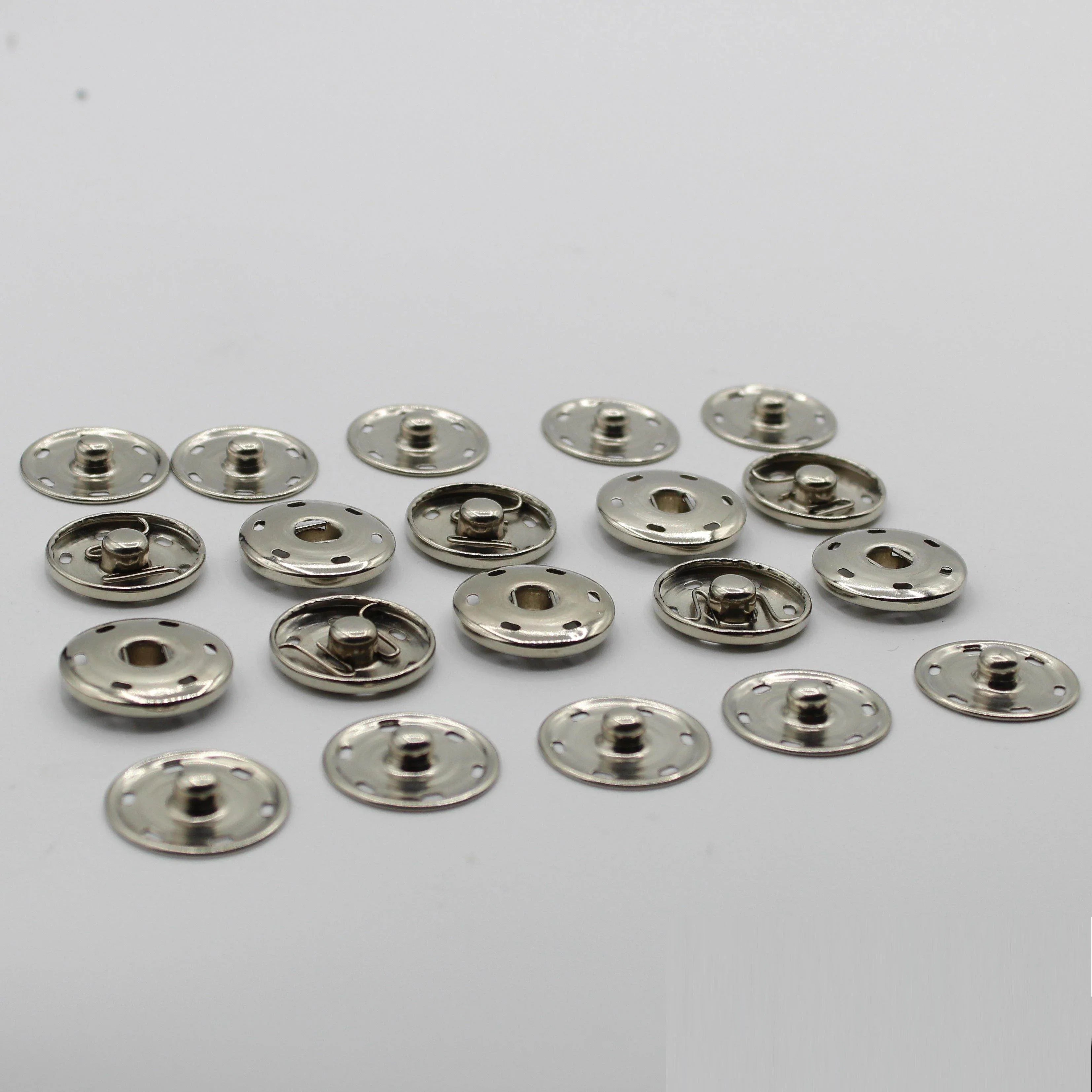 Snap Fasteners Buttons in Metal Silver or Black (Sew on) - ACCESSOIRES LEDUC BV
