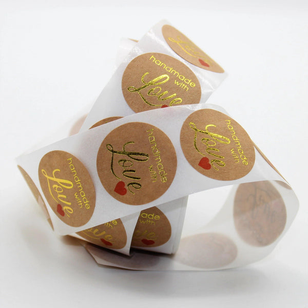 Roll of 500 Sticky Paper Labels "Handmade" - ACCESSOIRES LEDUC