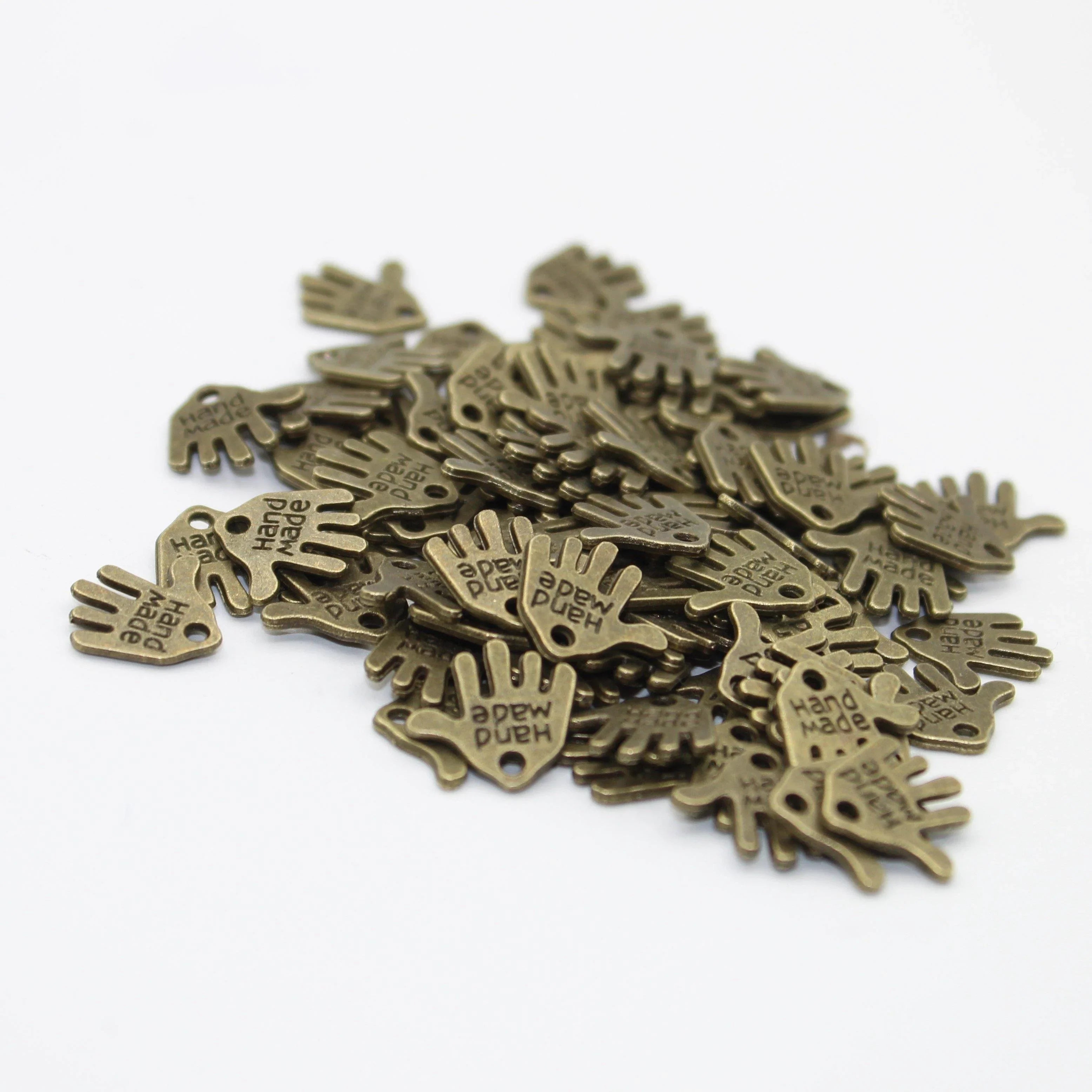 50 pieces "Handmade" Metal Tags - ACCESSOIRES LEDUC