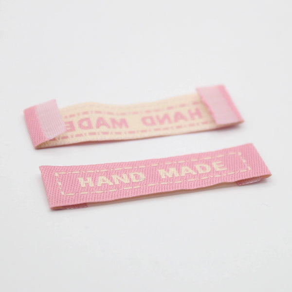 50 Woven Labels "Handmade" Size 45x10mm - ACCESSOIRES LEDUC