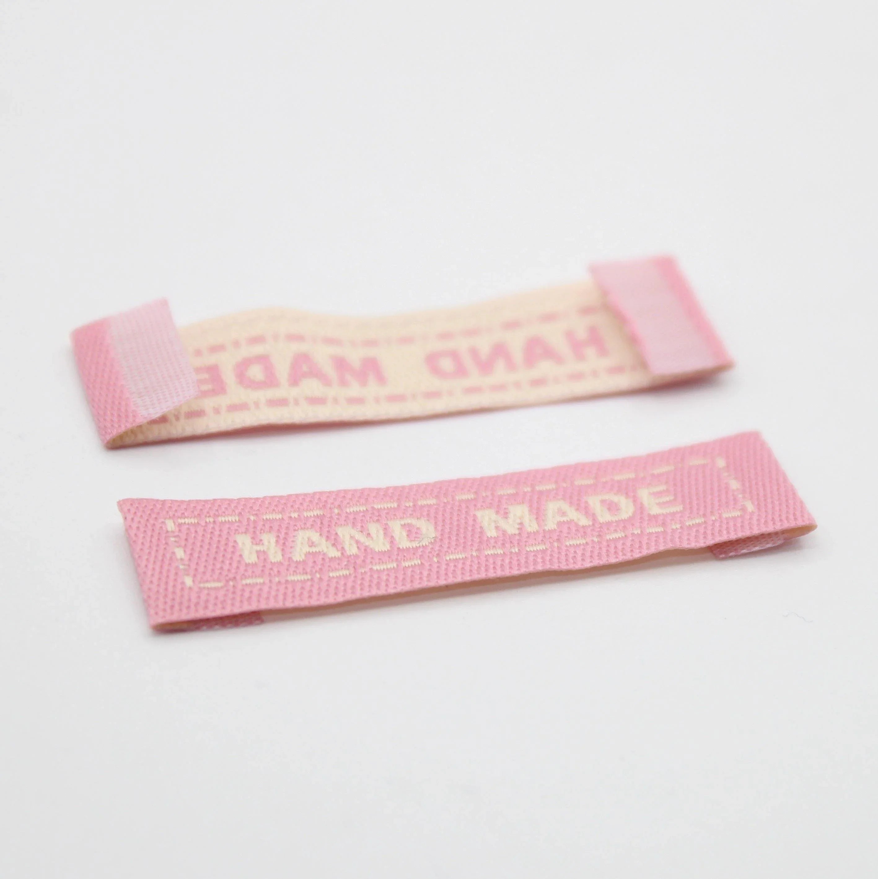 50 Woven Labels "Handmade" Size 45x10mm - ACCESSOIRES LEDUC
