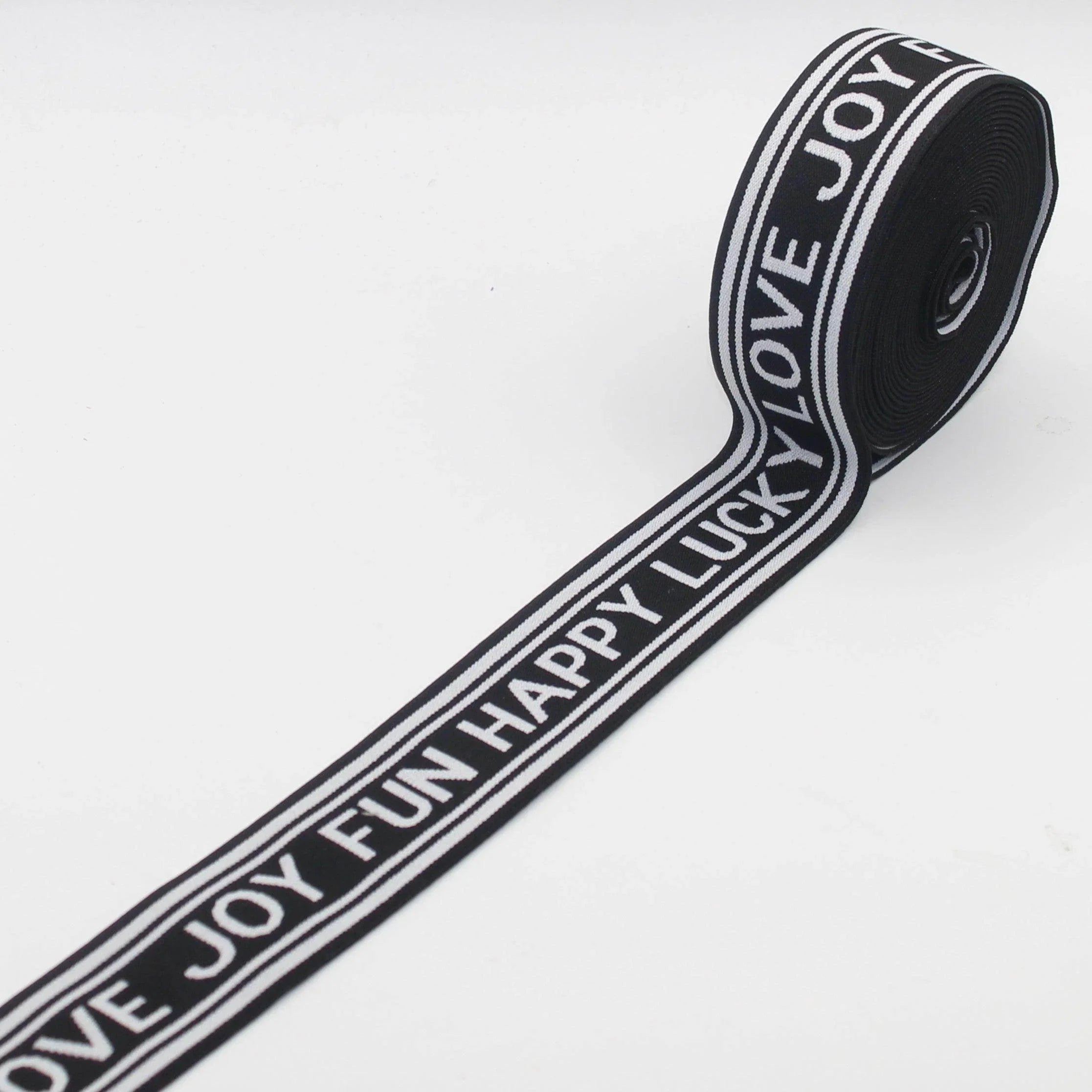 Black Elastic with Generic Logo 40mm #ELA3523 - ACCESSOIRES LEDUC BV