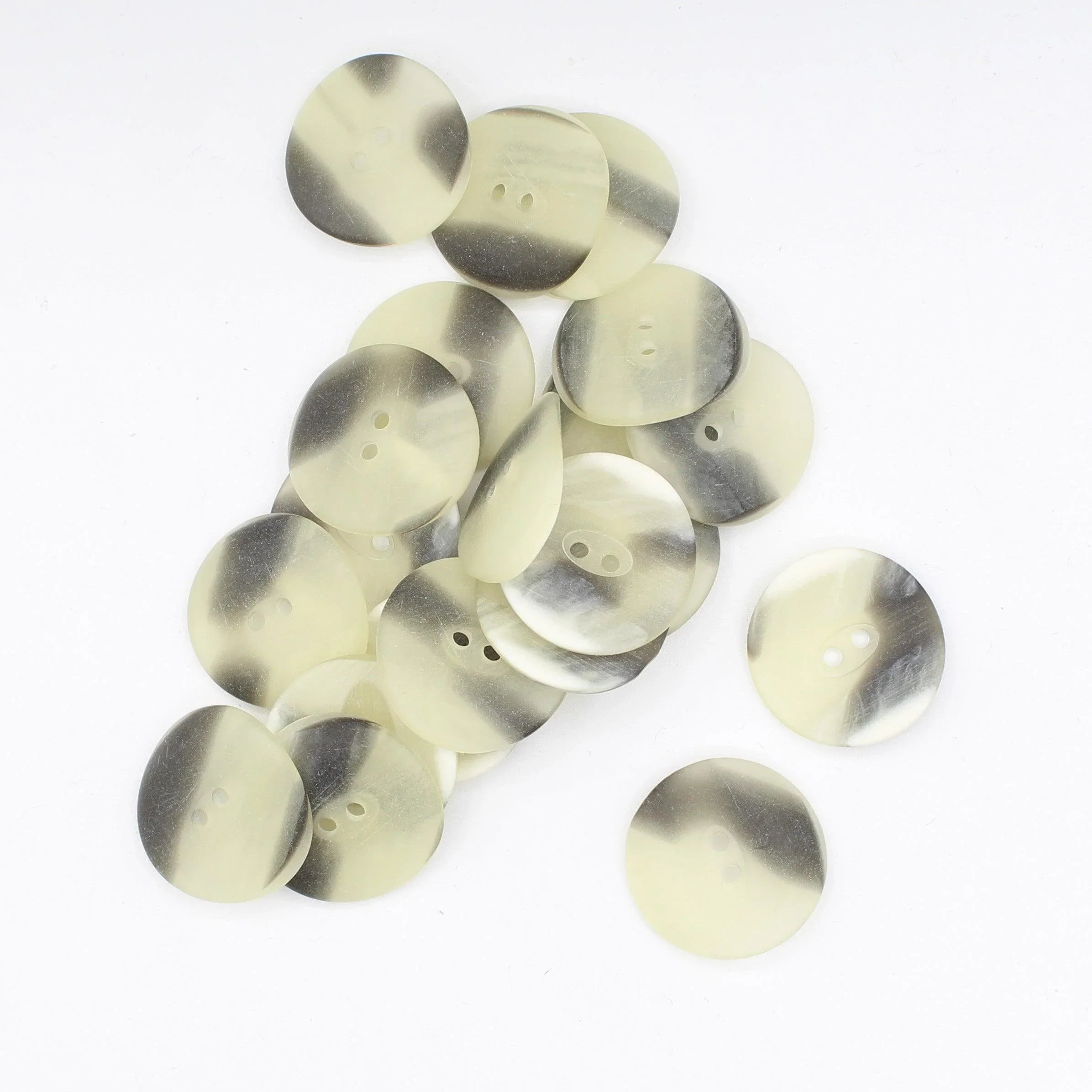 Polyester Grey Stone "Pringles Shapped" Button 2 holes #KP24010 - ACCESSOIRES LEDUC