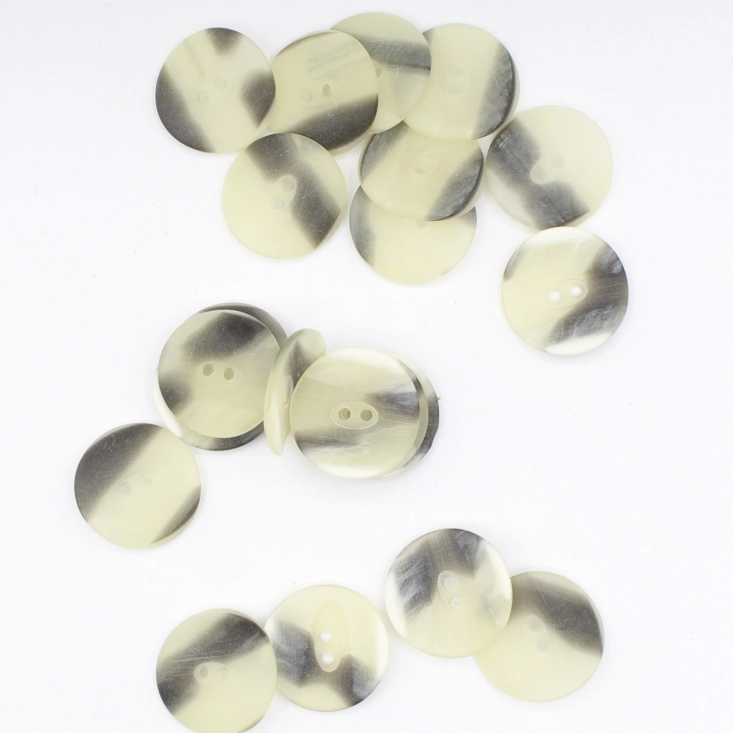 Polyester Grey Stone "Pringles Shapped" Button 2 holes #KP24010 - ACCESSOIRES LEDUC