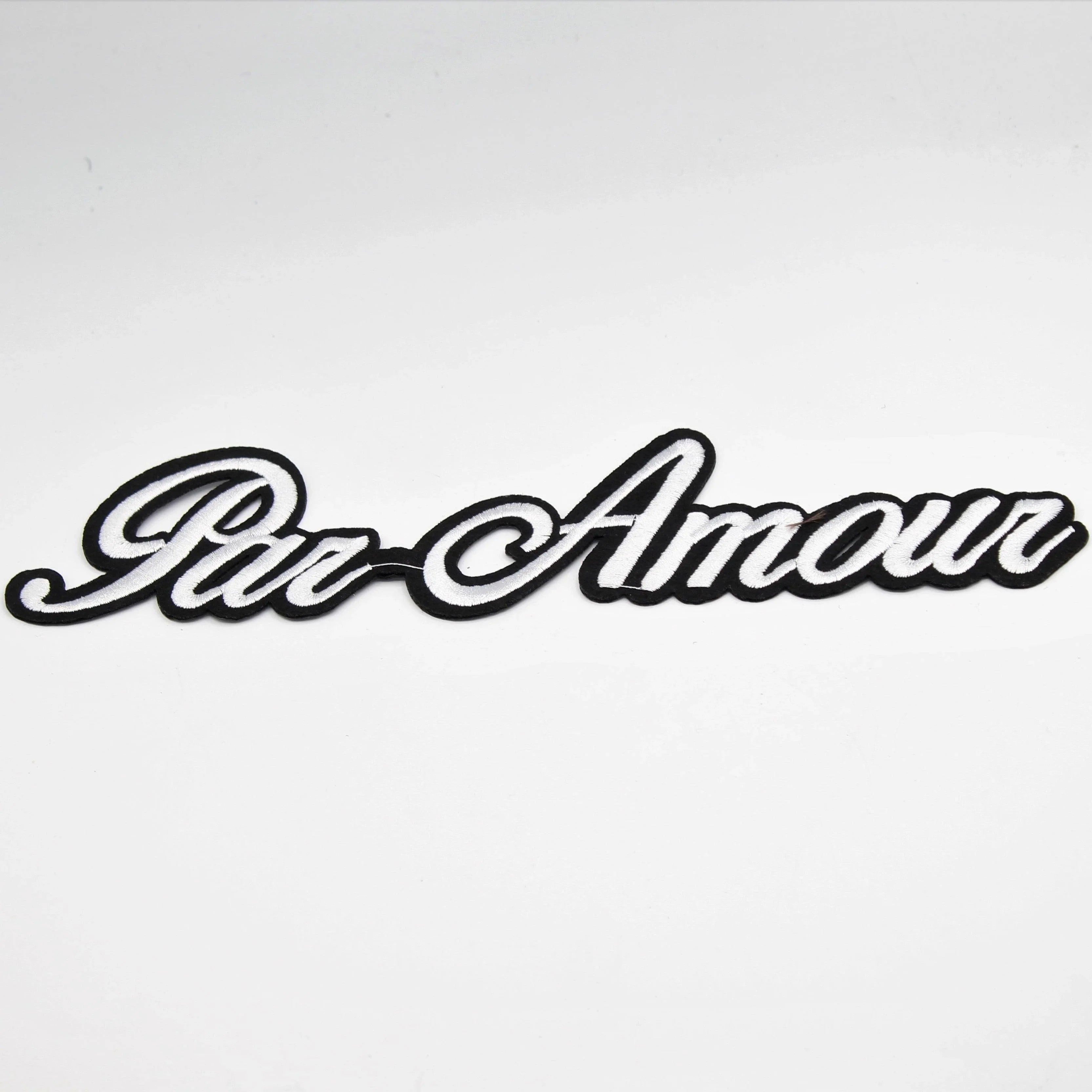 Black and White Iron-on Patch "PAR AMOUR AND "L'AVEUGLE" - ACCESSOIRES LEDUC