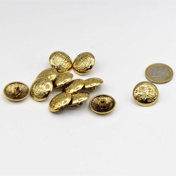 Gold Shank Button with Christianity Pattern 20mm - ACCESSOIRES LEDUC BV
