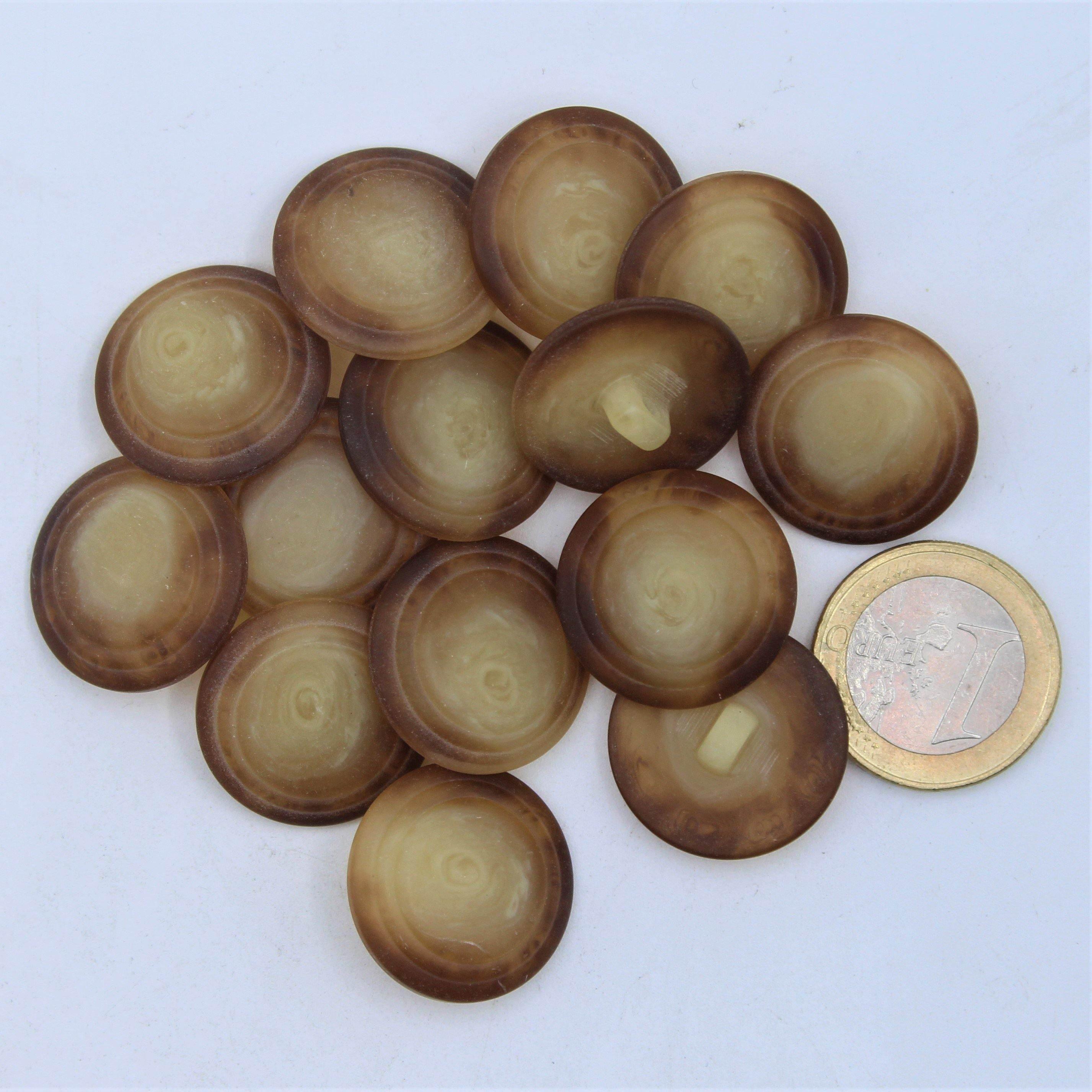 Galalith Coffee Milk Shank Button #KGQ4003 - ACCESSOIRES LEDUC BV