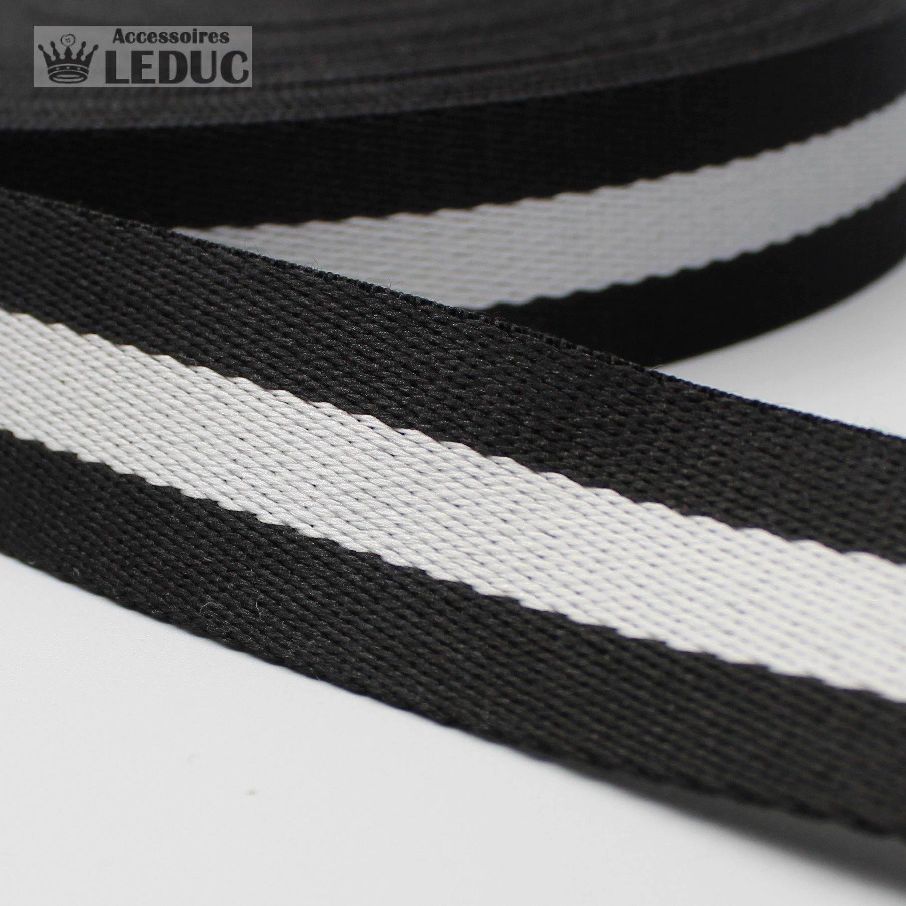 5 meters 40mm Striped Webbing #RUB1907 - ACCESSOIRES LEDUC BV