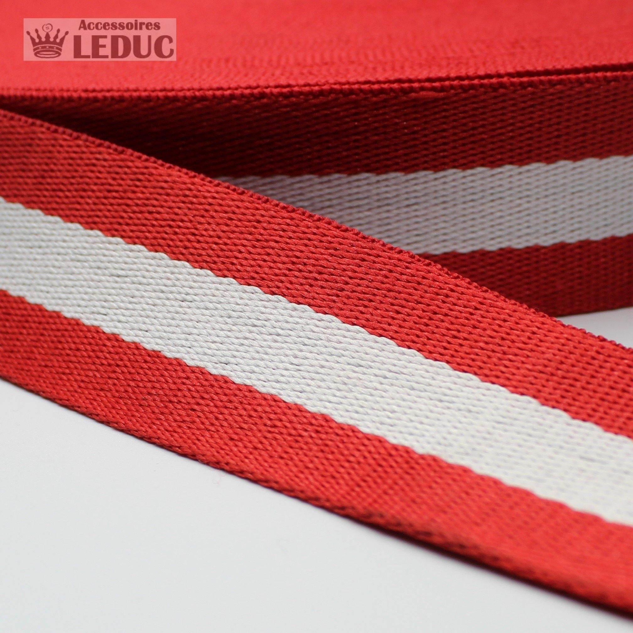 5 meters 40mm Striped Webbing #RUB1907 - ACCESSOIRES LEDUC BV