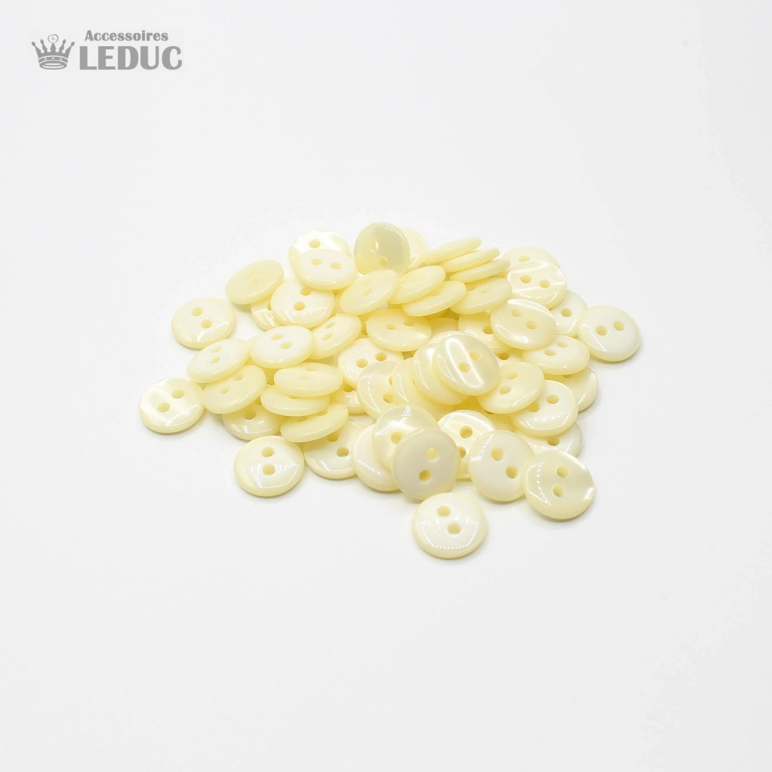 50 pieces - 2 Holes Polyester Button for Blouses 11mm (18") - (KP2 105 18") - ACCESSOIRES LEDUC