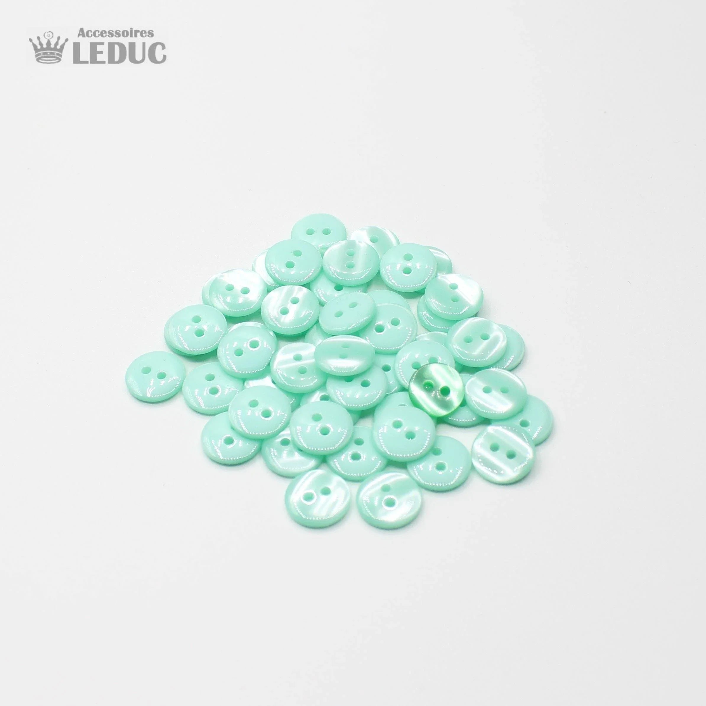 50 pieces - 2 Holes Polyester Button for Blouses 13mm (20") - (KP2 105 20") - ACCESSOIRES LEDUC