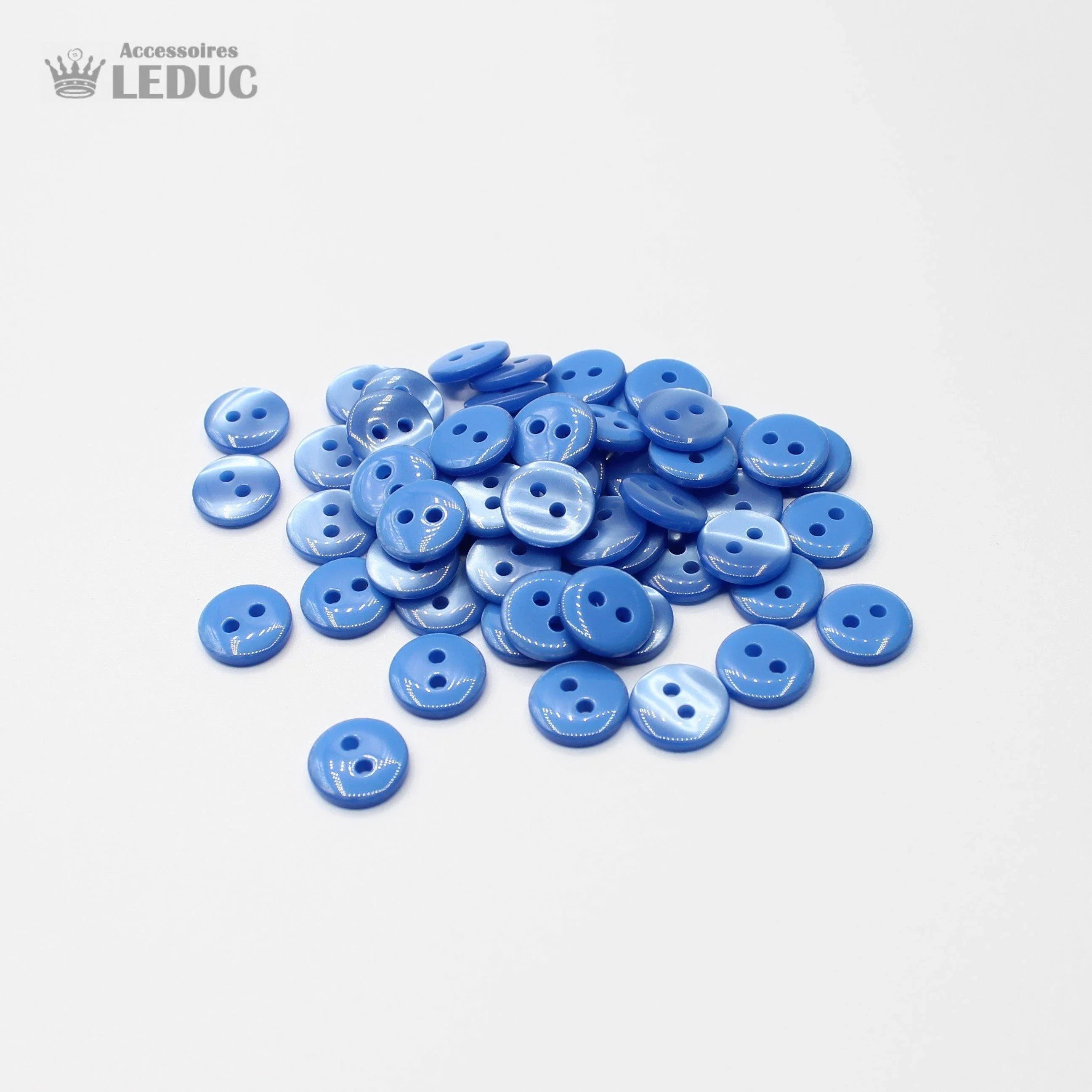 50 pieces - 2 Holes Polyester Button for Blouses 13mm (20") - (KP2 105 20") - ACCESSOIRES LEDUC