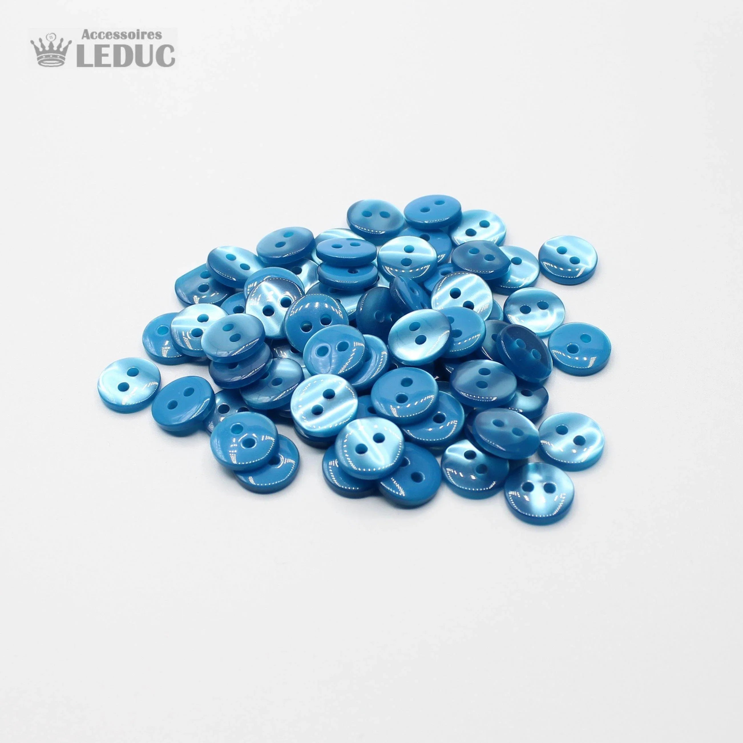 50 pieces - 2 Holes Polyester Button for Blouses 13mm (20") - (KP2 105 20") - ACCESSOIRES LEDUC