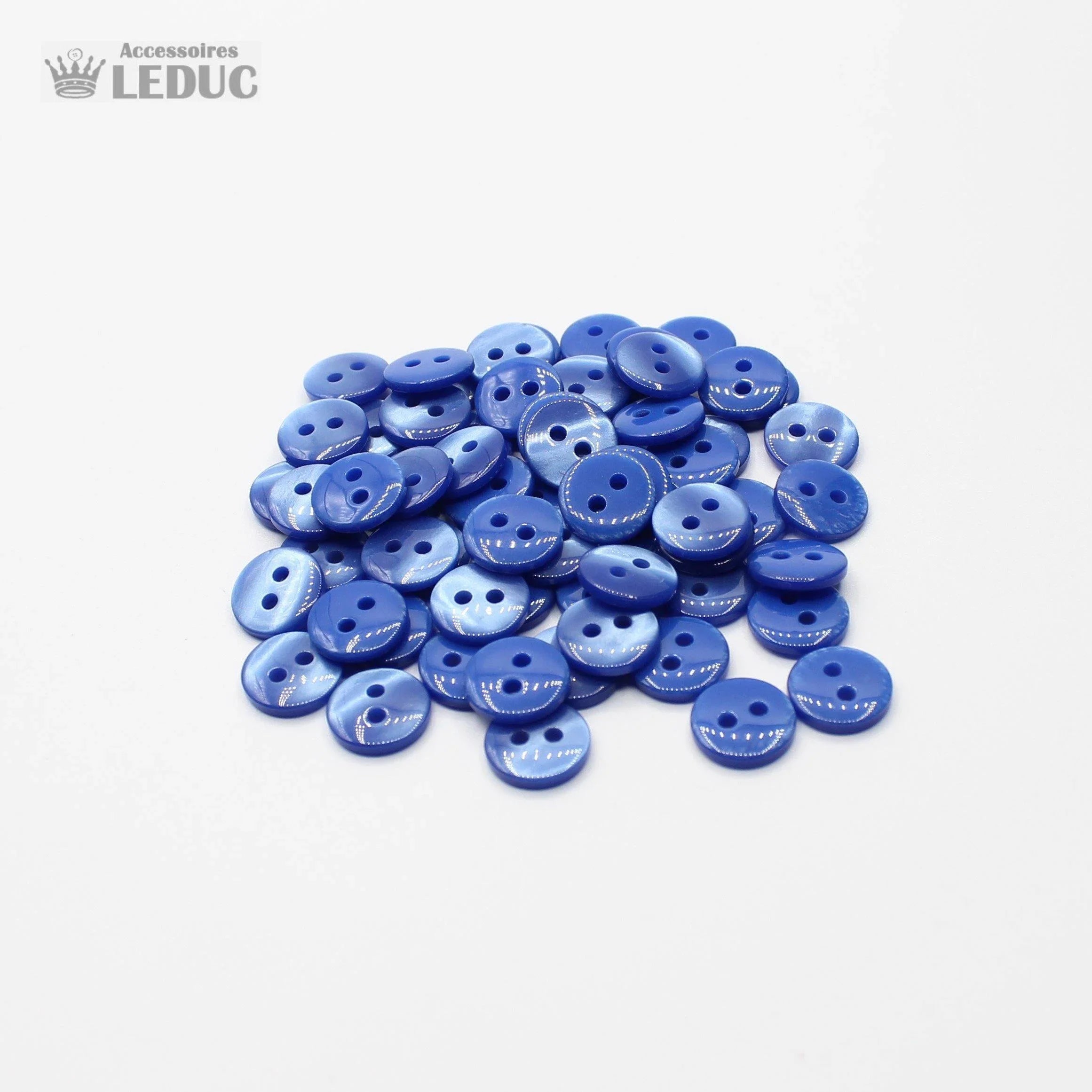 50 pieces - 2 Holes Polyester Button for Blouses 13mm (20") - (KP2 105 20") - ACCESSOIRES LEDUC