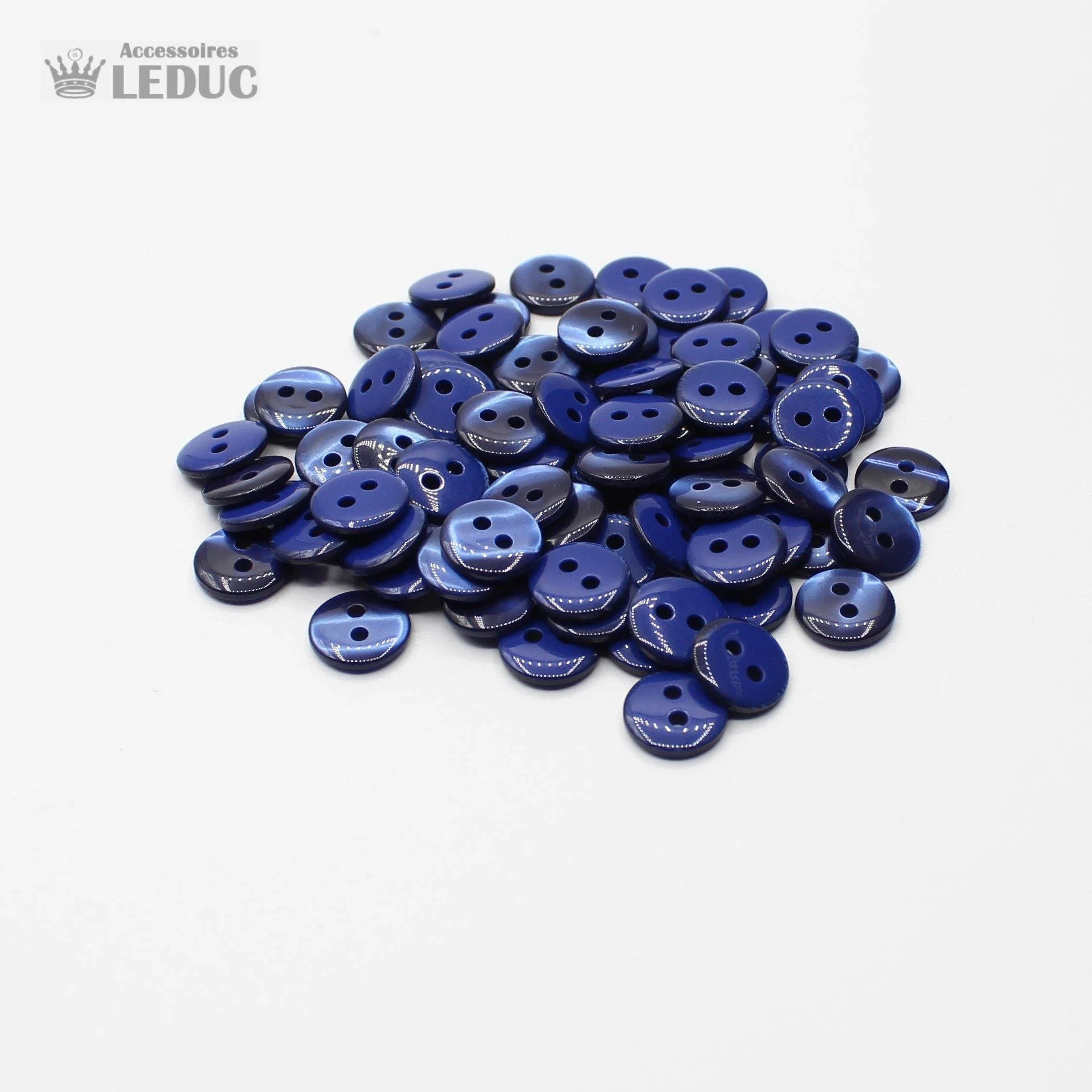50 pieces - 2 Holes Polyester Button for Blouses 13mm (20") - (KP2 105 20") - ACCESSOIRES LEDUC