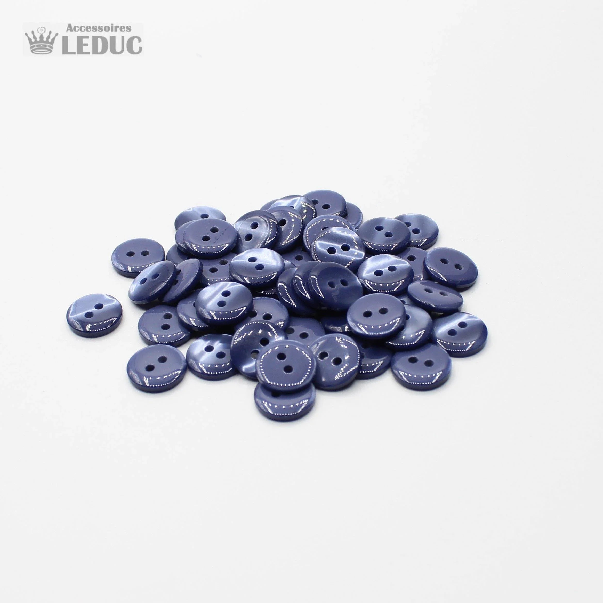 50 pieces - 2 Holes Polyester Button for Blouses 13mm (20") - (KP2 105 20") - ACCESSOIRES LEDUC
