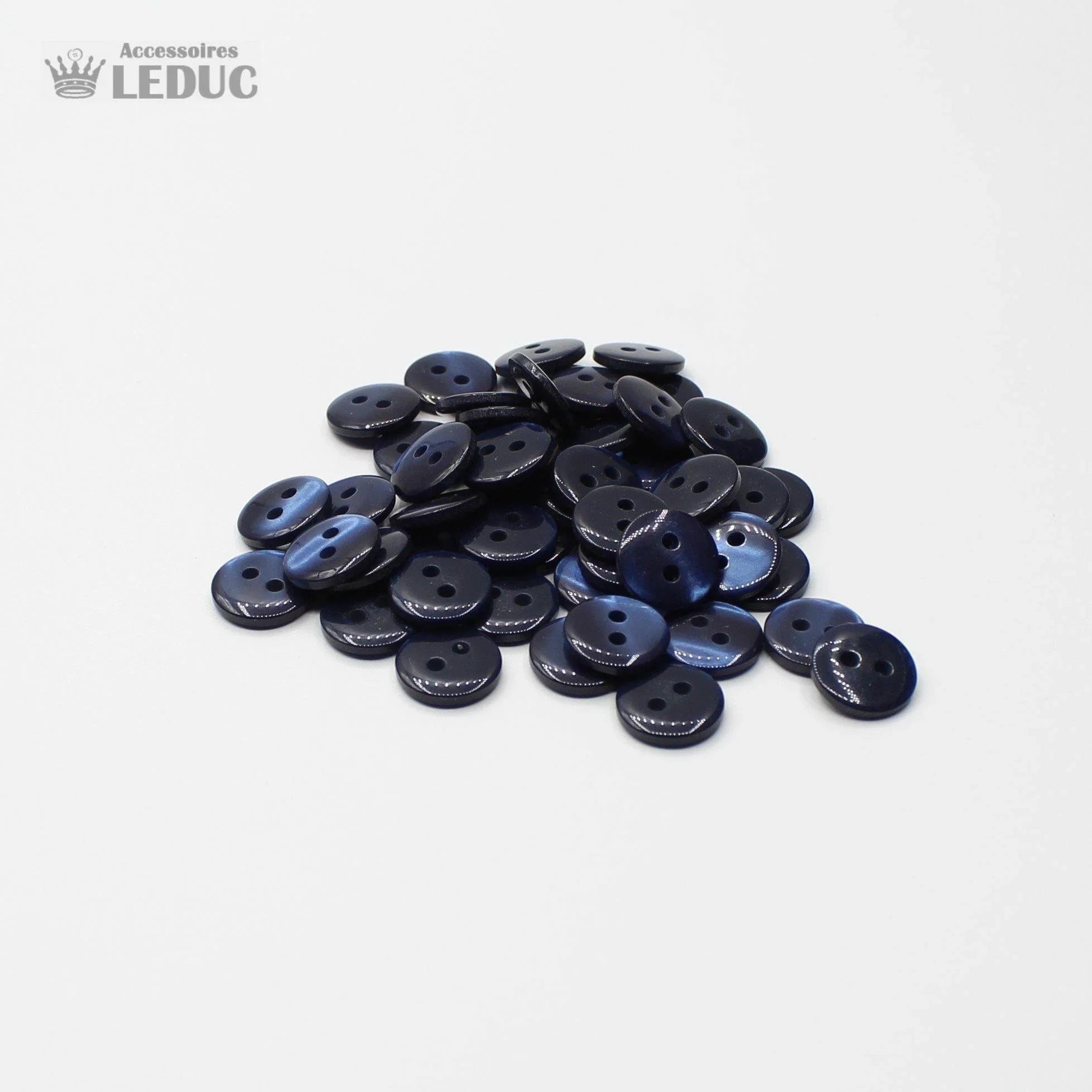 50 pieces - 2 Holes Polyester Button for Blouses 13mm (20") - (KP2 105 20") - ACCESSOIRES LEDUC