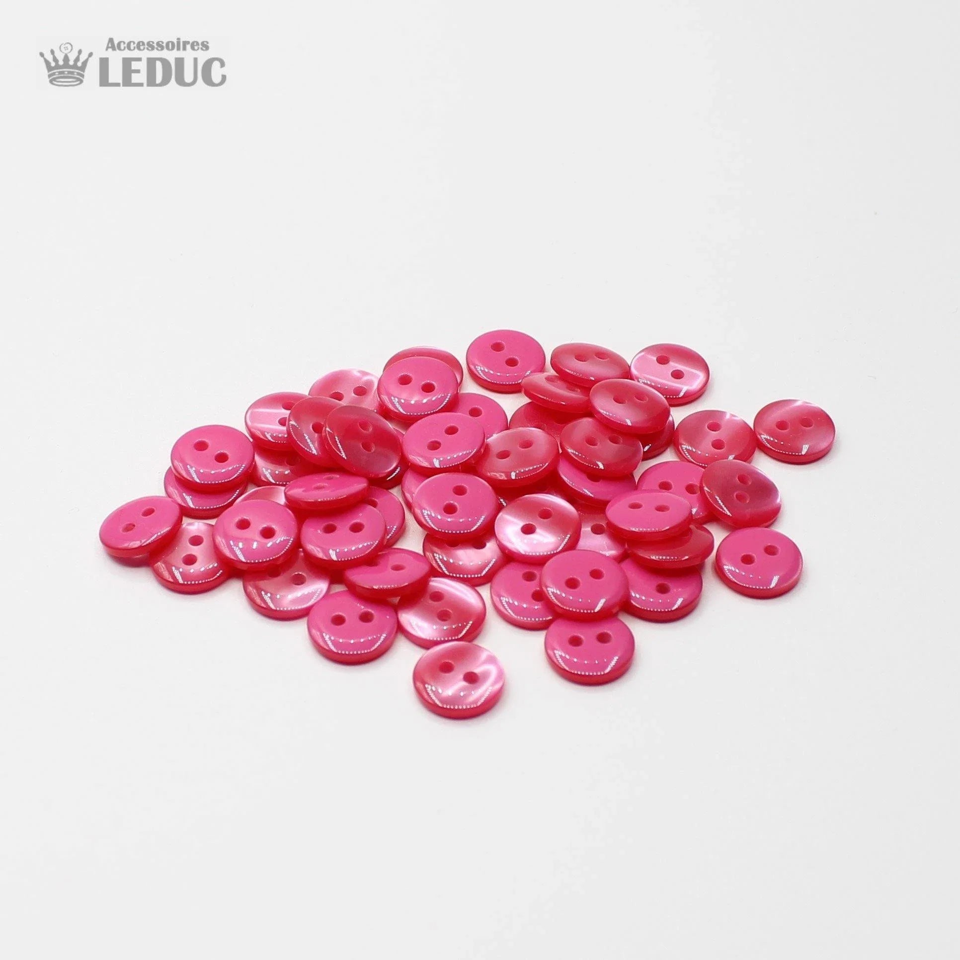 50 pieces - 2 Holes Polyester Button for Blouses 13mm (20") - (KP2 105 20") - ACCESSOIRES LEDUC