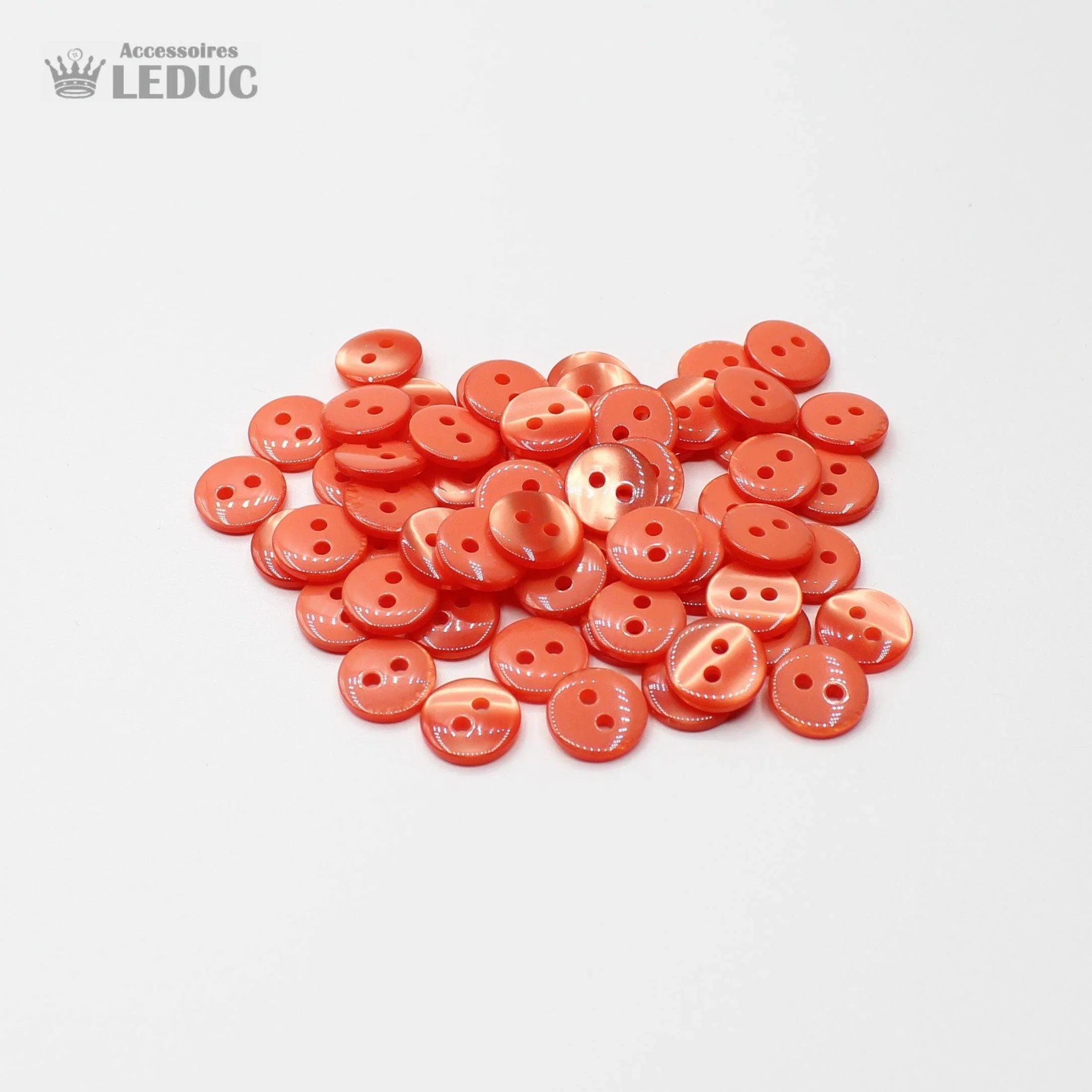50 pieces - 2 Holes Polyester Button for Blouses 13mm (20") - (KP2 105 20") - ACCESSOIRES LEDUC
