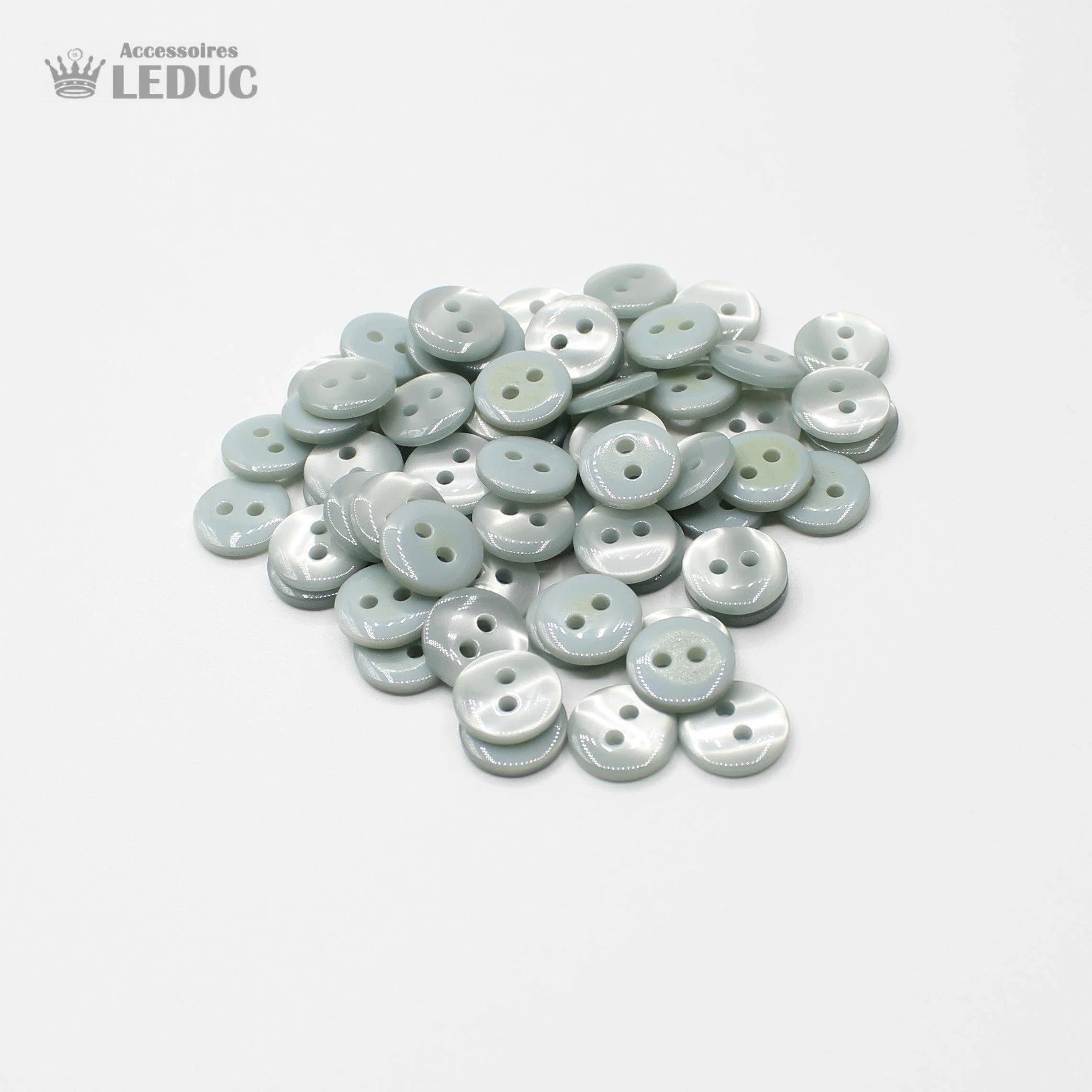 50 pieces - 2 Holes Polyester Button for Blouses 11mm (18") - (KP2 105 18") - ACCESSOIRES LEDUC