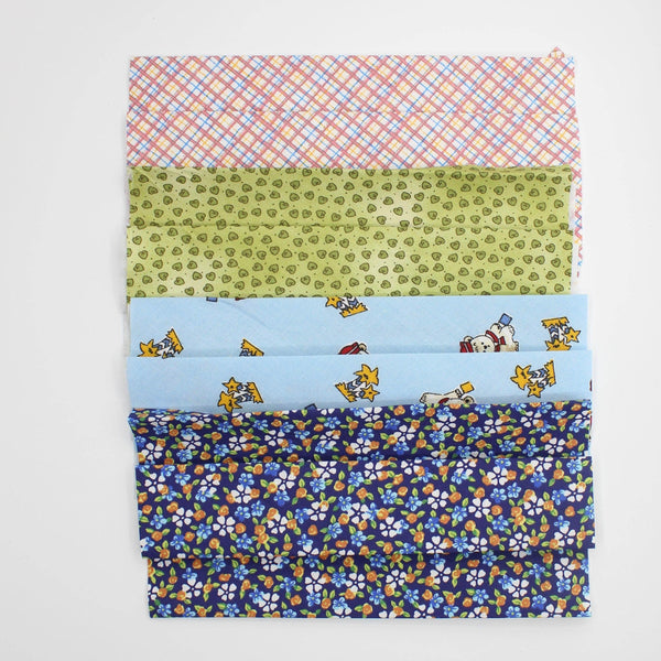 Prefolded Printed Fabric for masks 100% Cotton , with non woven lining, 6 pieces (2*2 + 2*1) - ACCESSOIRES LEDUC BV