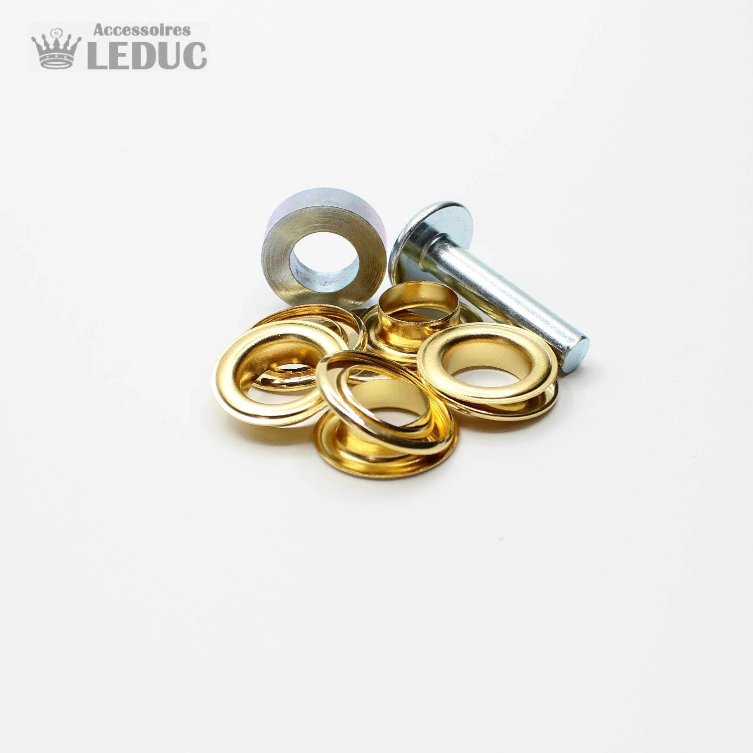 Eyelets Gold , Silver, Bronze, Gunmetal and Rust with Tool - ACCESSOIRES LEDUC BV