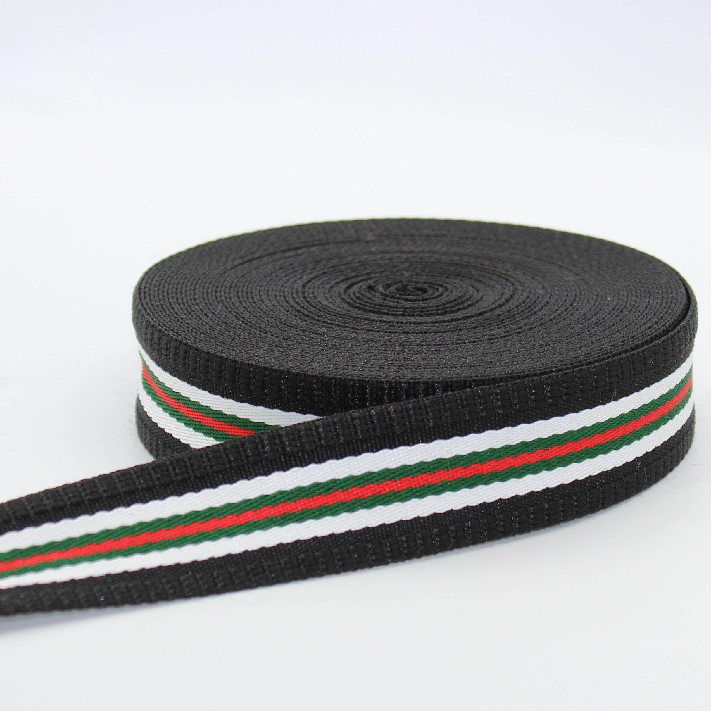 5 meters Fancy Striped Webbing 30mm #RUB1906 - ACCESSOIRES LEDUC BV