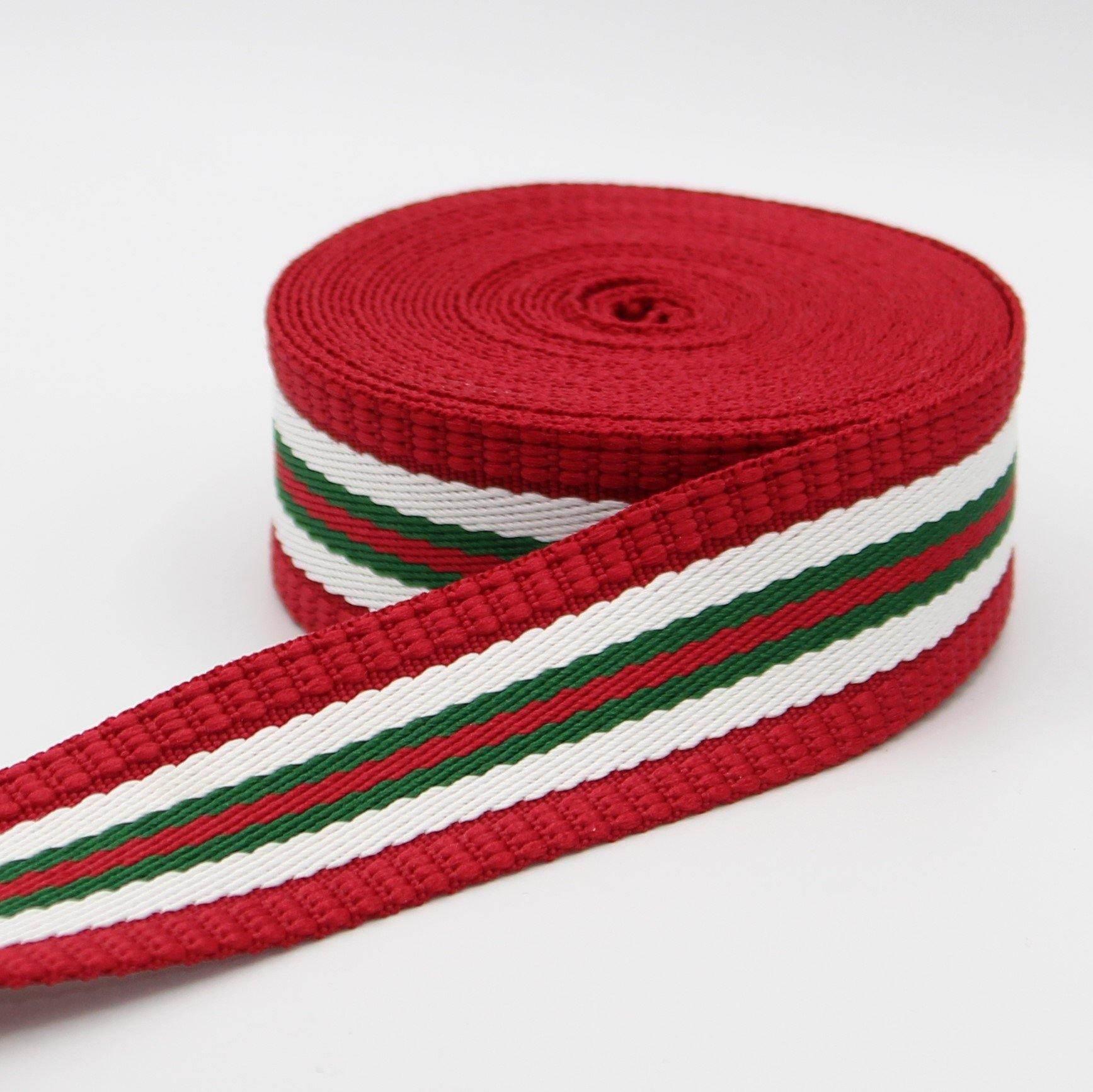 5 meters Fancy Striped Webbing 40mm #RUB1906 - ACCESSOIRES LEDUC BV