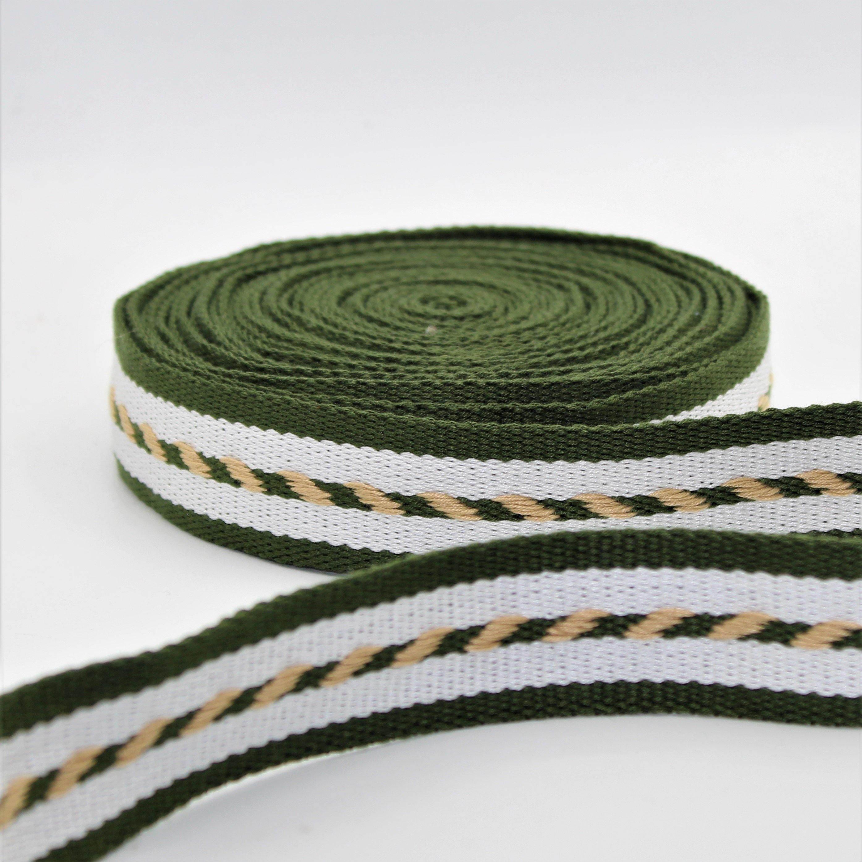 5 Meters 30mm Motive Striped Webbing #RUB1966 - ACCESSOIRES LEDUC BV