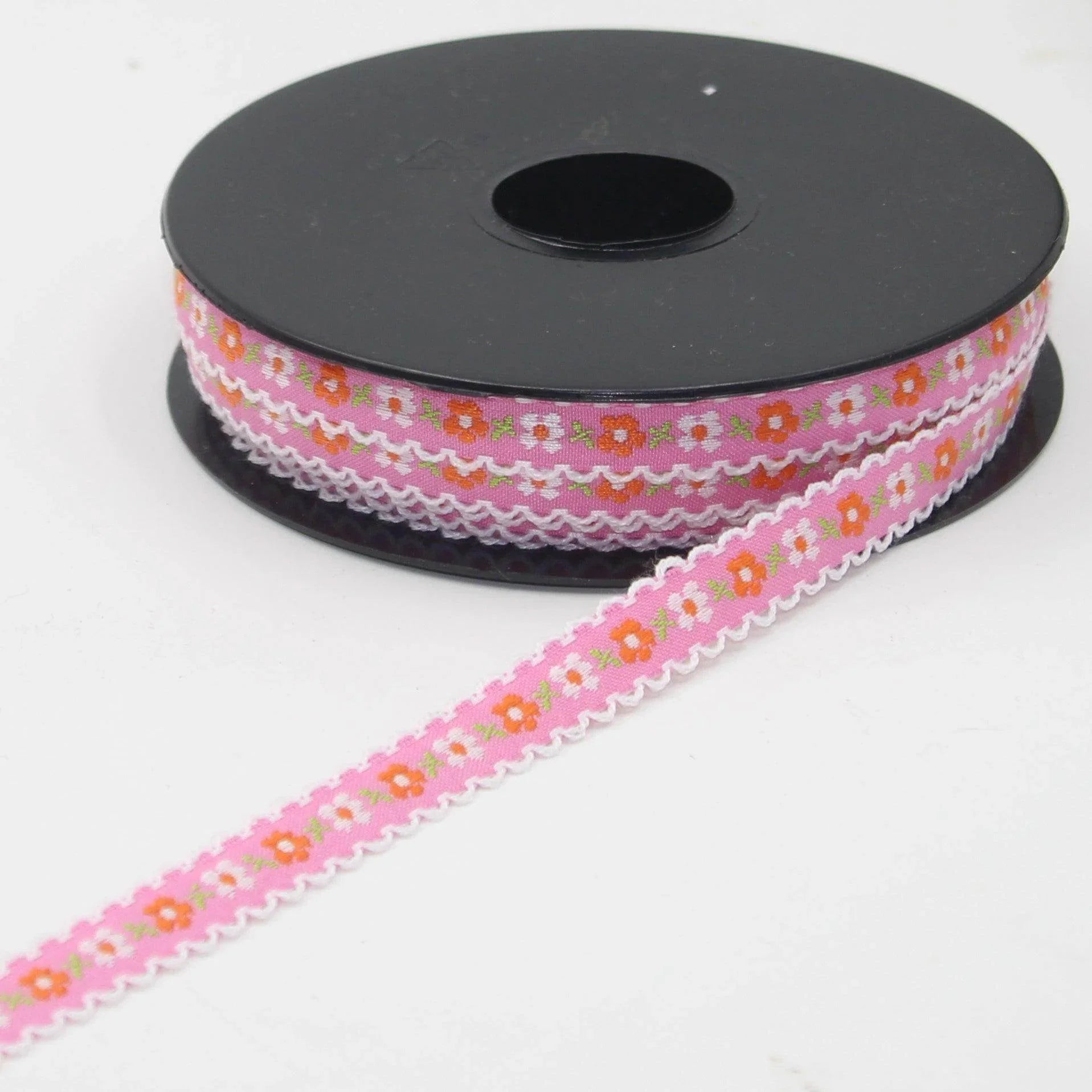 10 meters 12mm Floral Jacquard Braid #JAC4692 - ACCESSOIRES LEDUC BV
