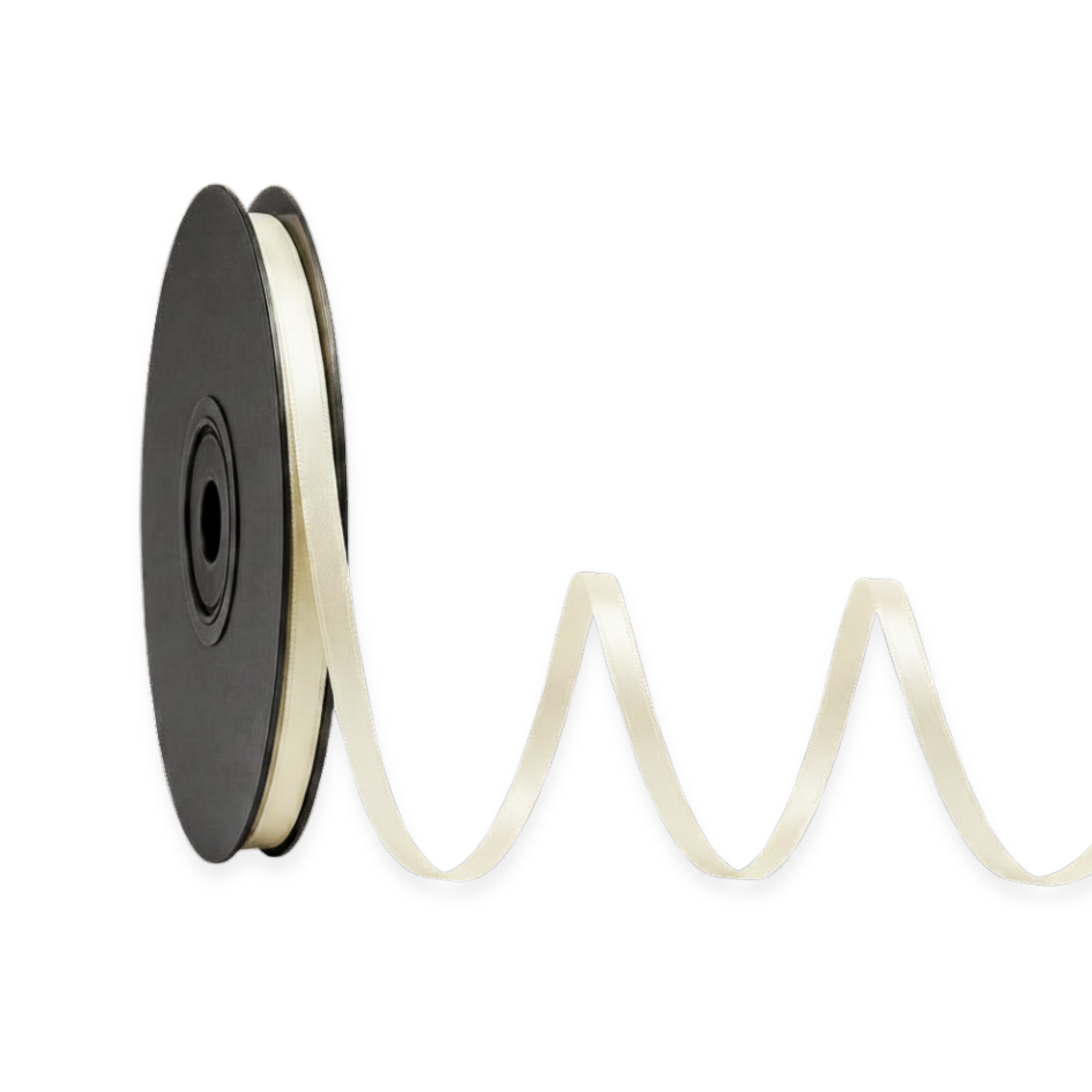 Deluxe-Satinbandrolle, beidseitig verwendbar, 25 m – Breiten 3–63 mm – Oeko-Tex Standard 100