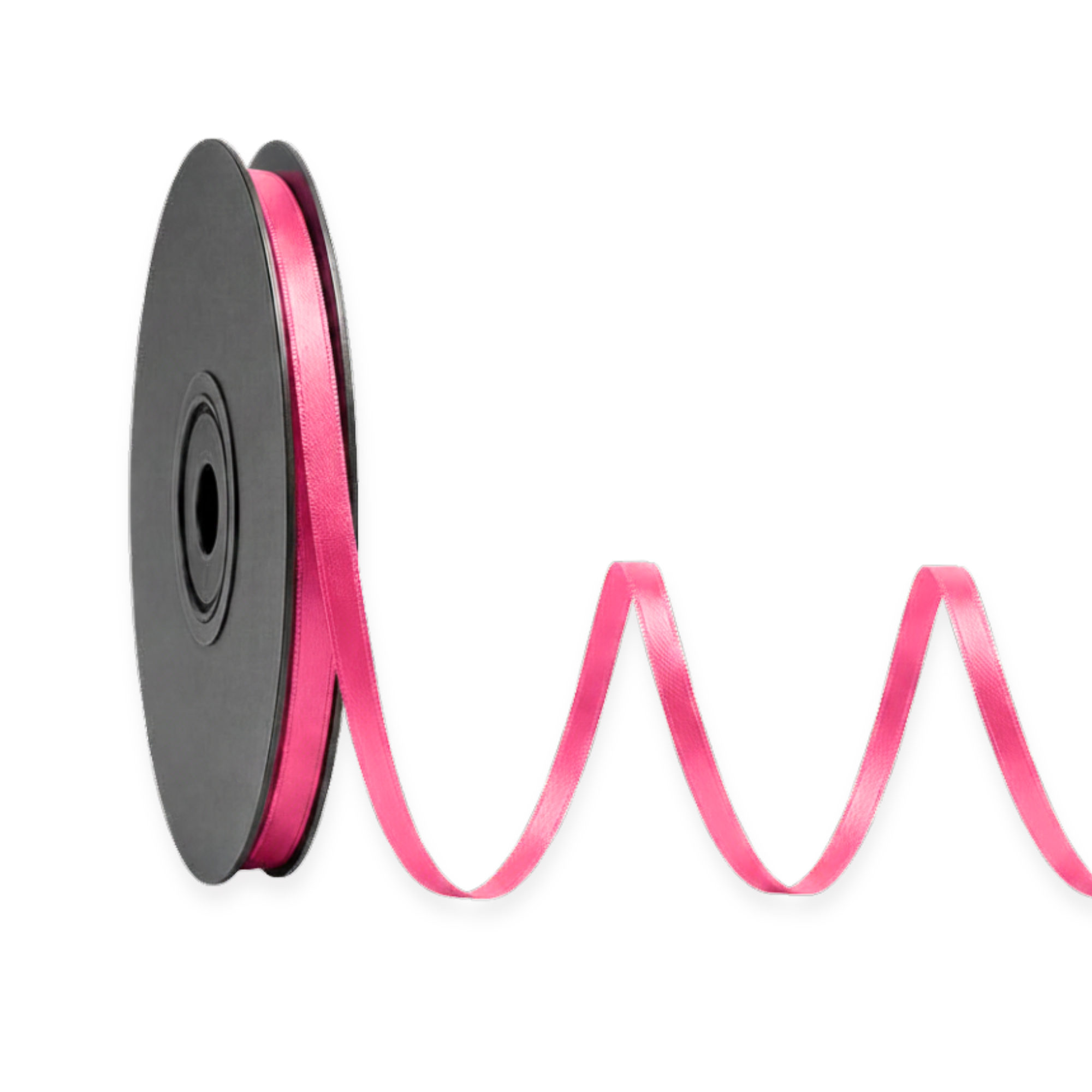 Deluxe-Satinbandrolle, beidseitig verwendbar, 25 m – Breiten 3–63 mm – Oeko-Tex Standard 100