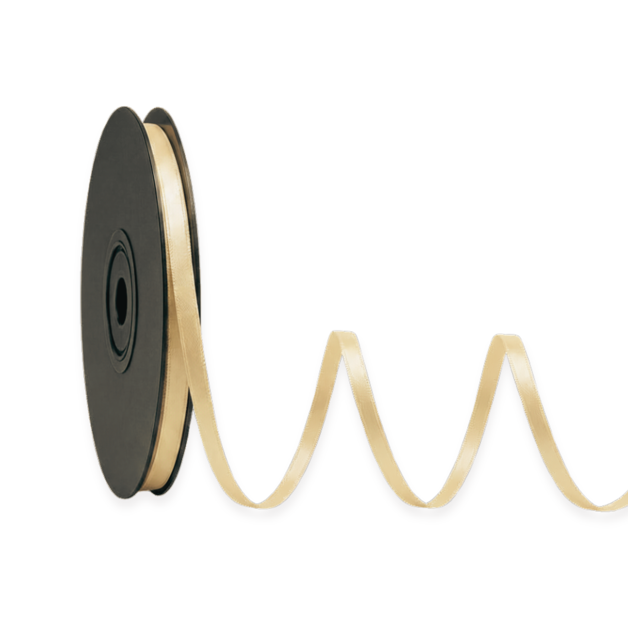 Deluxe-Satinbandrolle, beidseitig verwendbar, 25 m – Breiten 3–63 mm – Oeko-Tex Standard 100