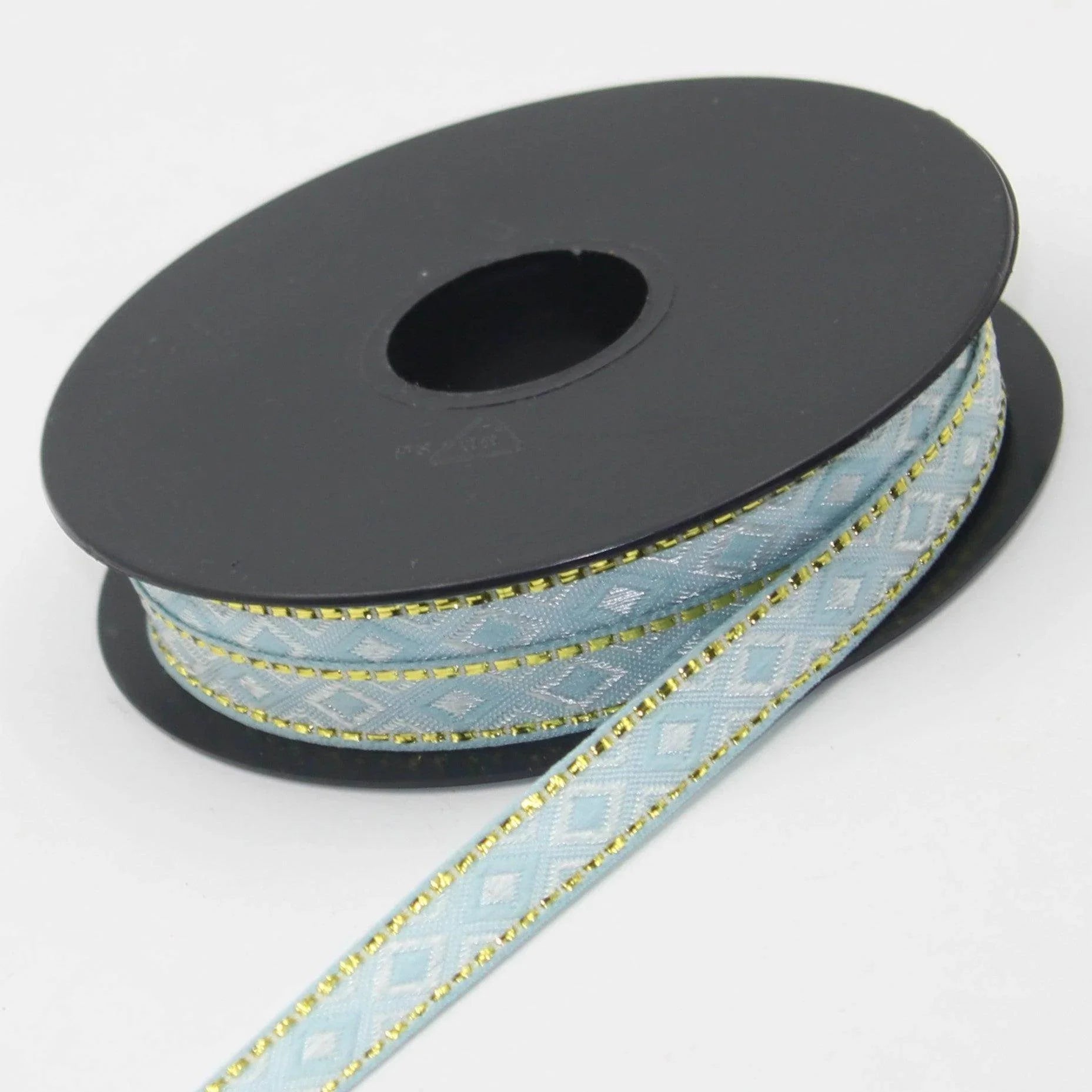10 meters 12mm Floral Jacquard Braid with Lurex Edges #JAC4693 - ACCESSOIRES LEDUC BV