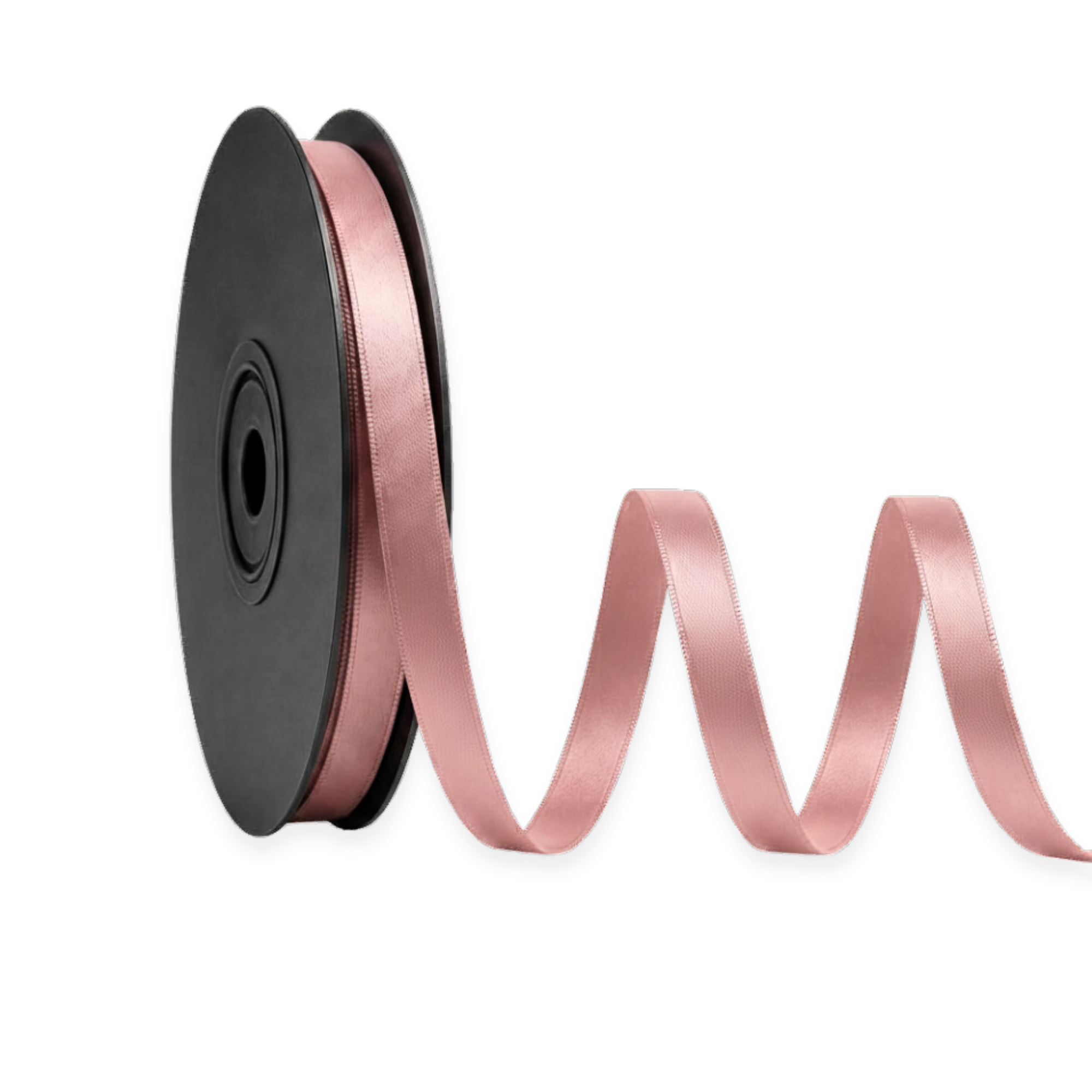 Deluxe-Satinbandrolle, beidseitig verwendbar, 25 m – Breiten 3–63 mm – Oeko-Tex Standard 100